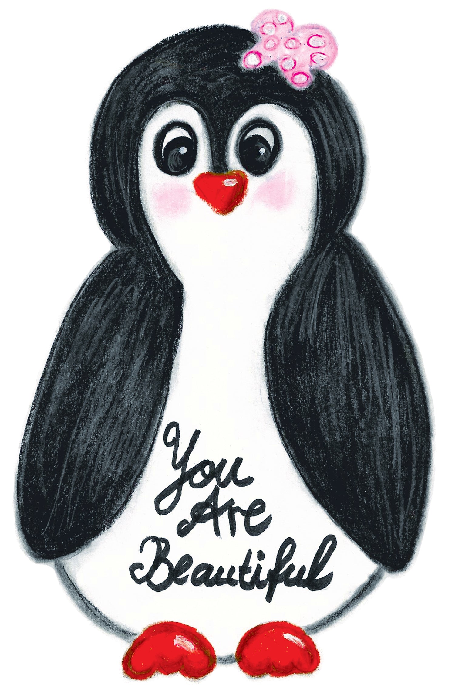 Little penguin I am beautiful - Handmade