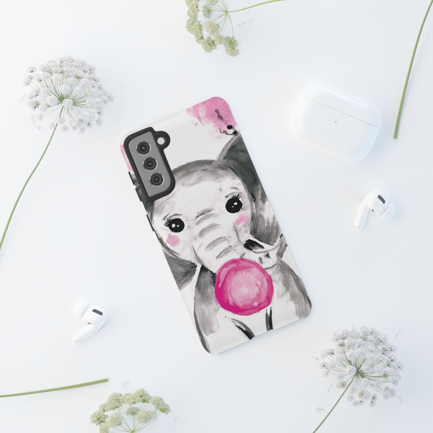 Little Elephant with punk bubblegum without AI - Tough Cases