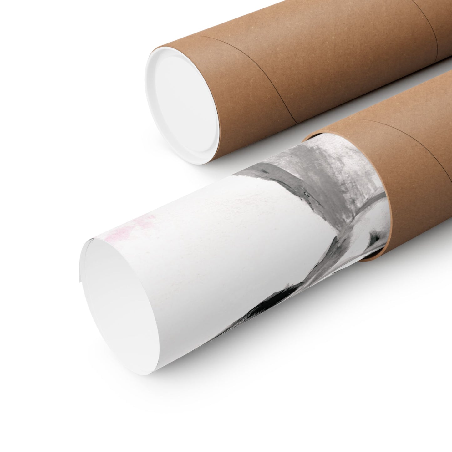 Little Elephant with pink bubblegum without AI - Matte Vertical Posters