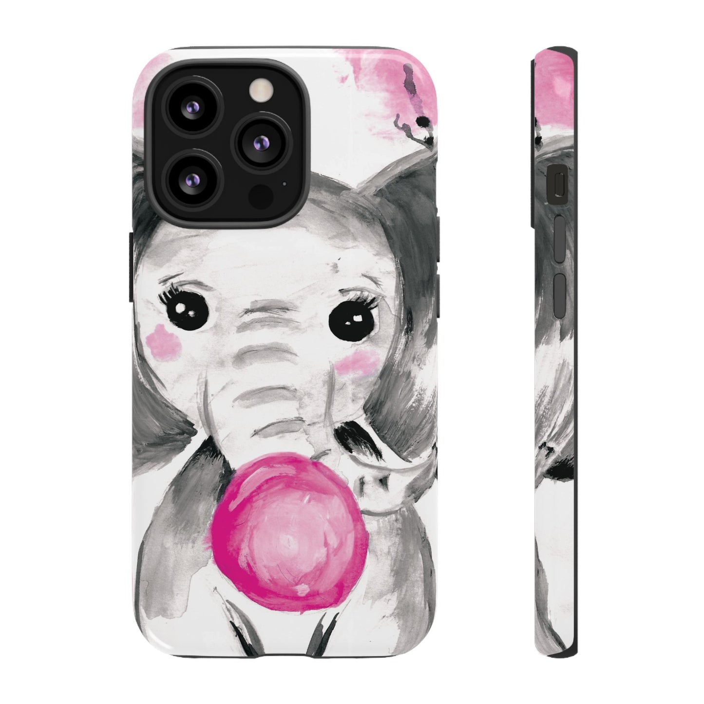 Little Elephant with punk bubblegum without AI - Tough Cases