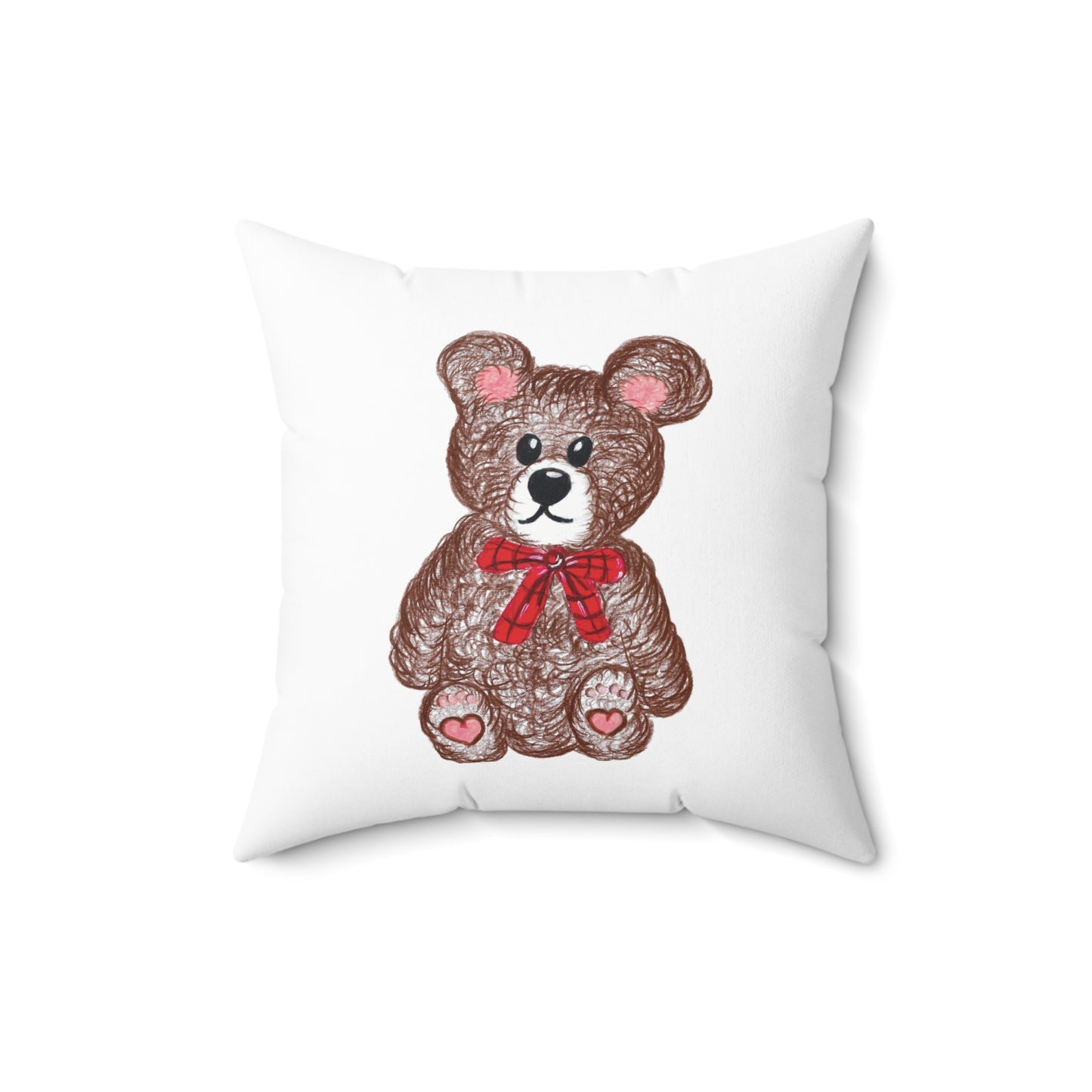 Teddy without AI - Spun Polyester Square Pillow