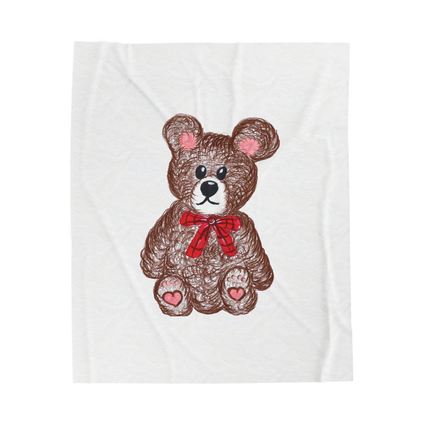 Teddy without AI - Velveteen Plush Blanket