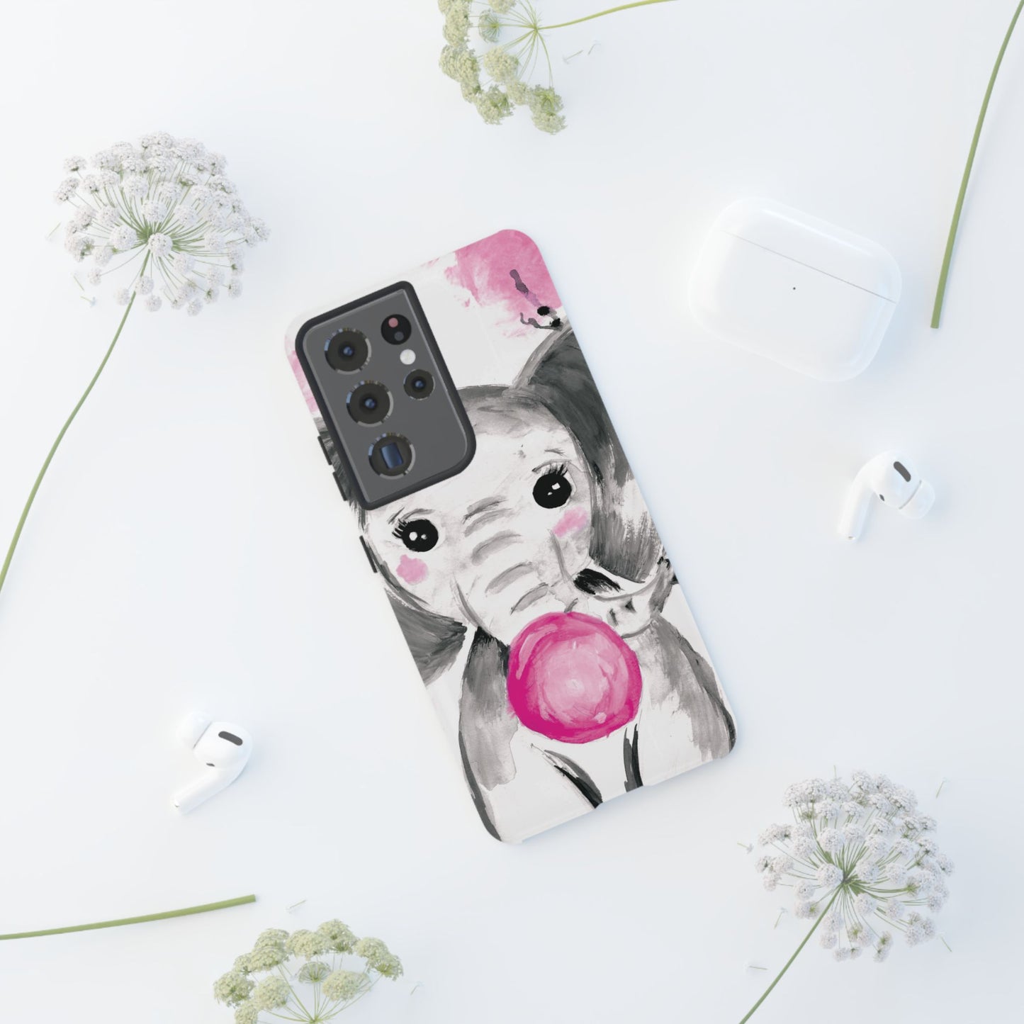 Little Elephant with punk bubblegum without AI - Tough Cases