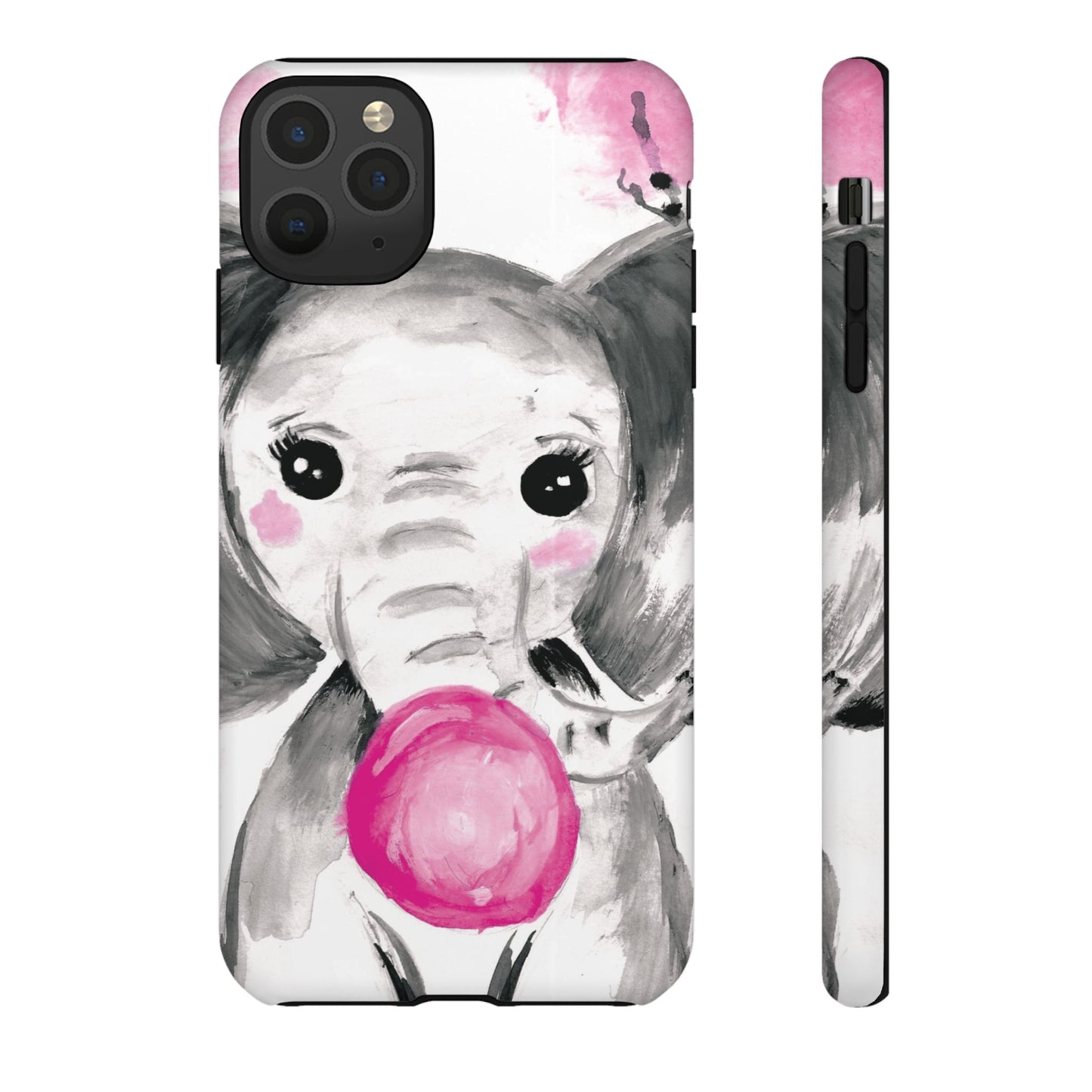 Little Elephant with punk bubblegum without AI - Tough Cases