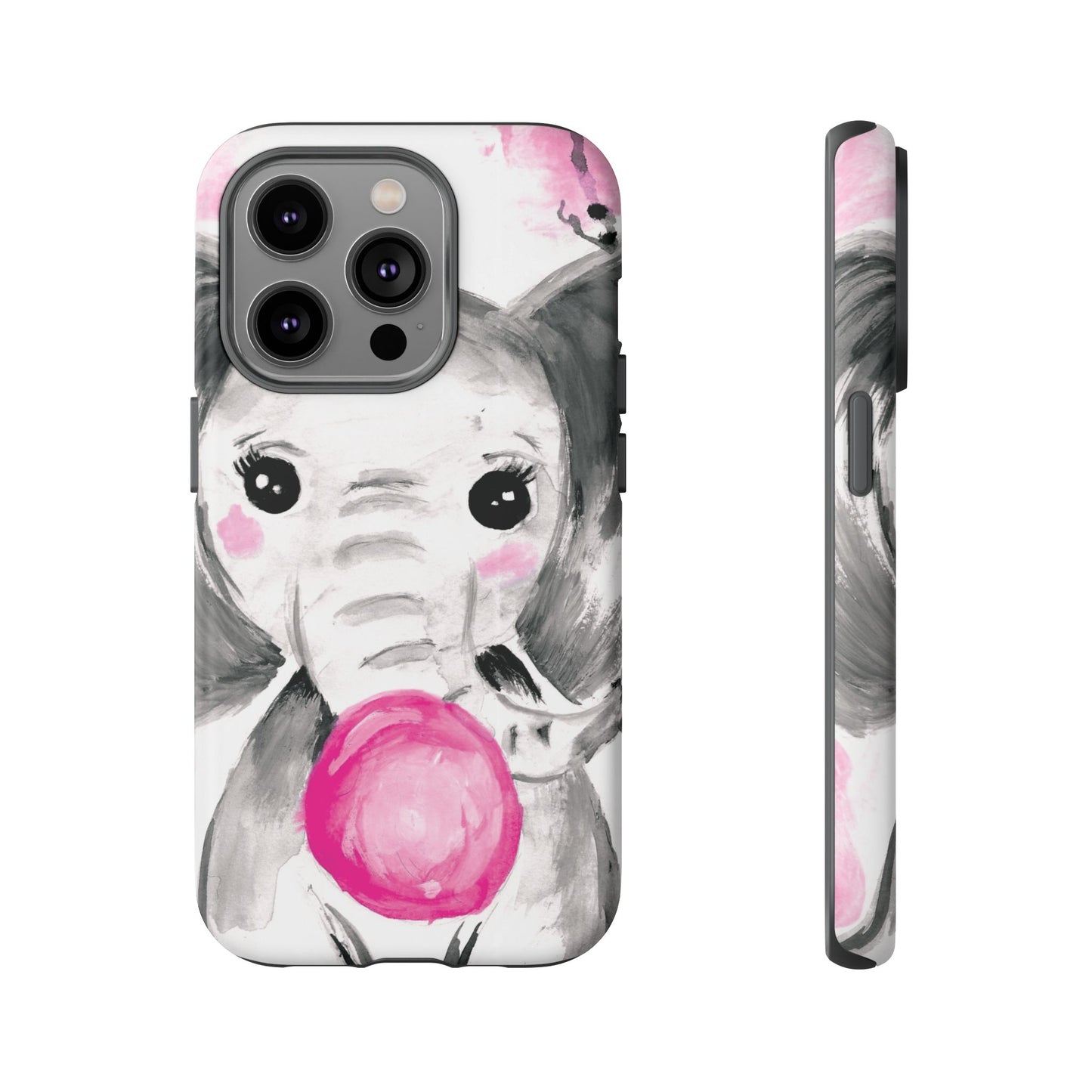 Little Elephant with punk bubblegum without AI - Tough Cases