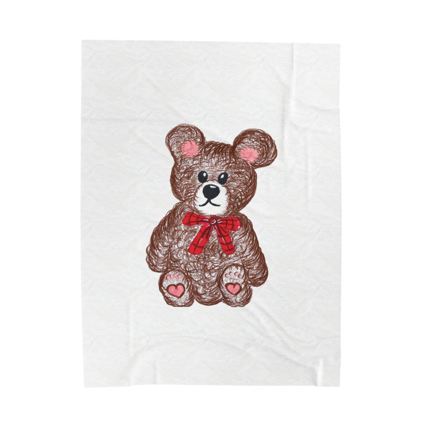 Teddy without AI - Velveteen Plush Blanket