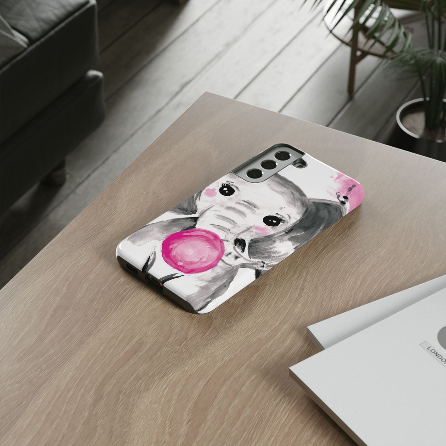 Little Elephant with punk bubblegum without AI - Tough Cases