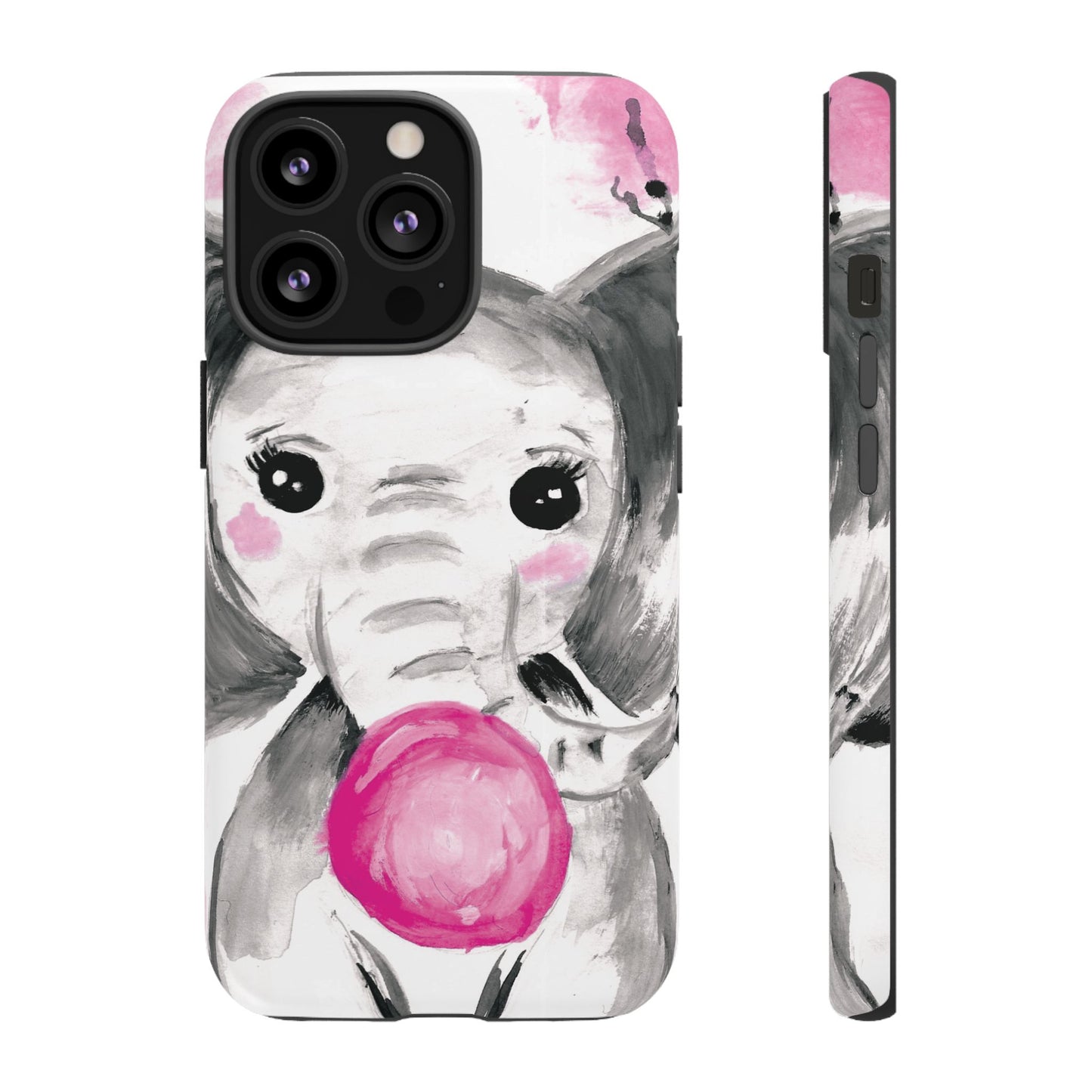 Little Elephant with punk bubblegum without AI - Tough Cases