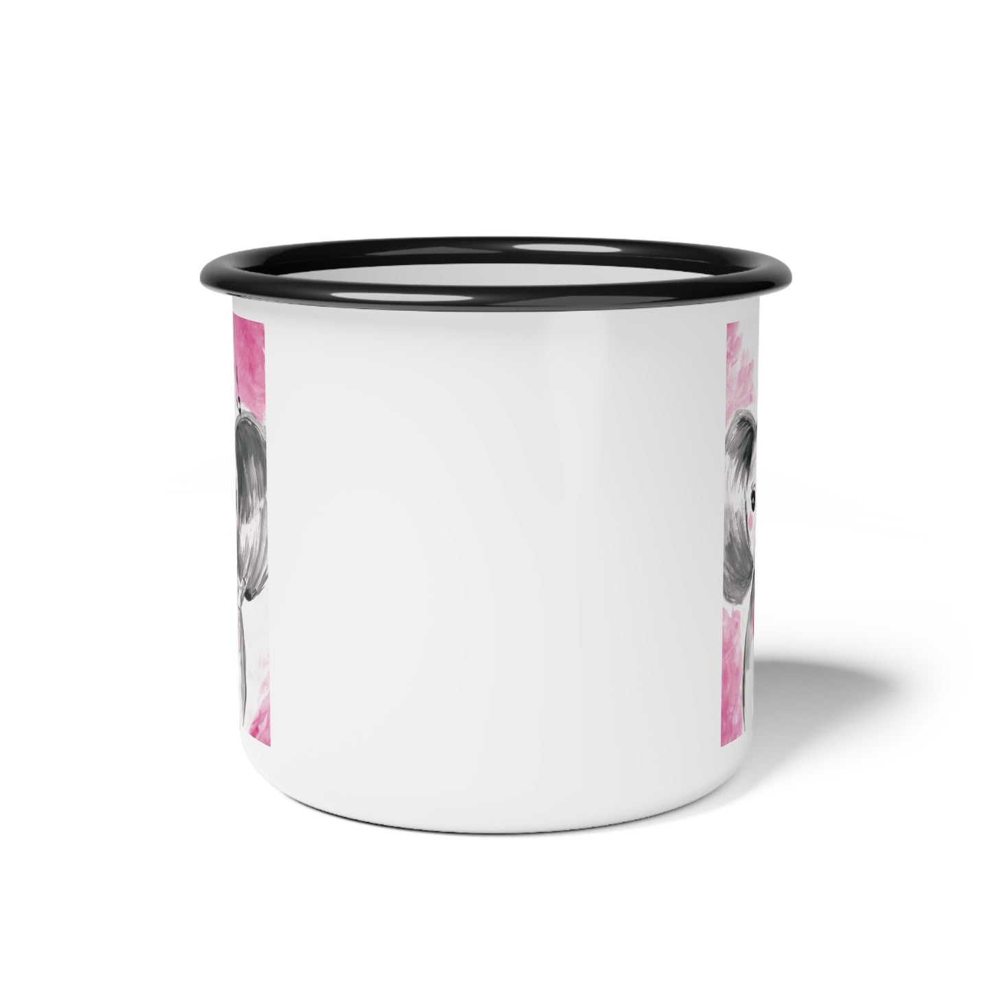 Little Elephant with pink bubblegum without AI - Enamel Camp Cup