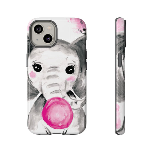 Little Elephant with punk bubblegum without AI - Tough Cases