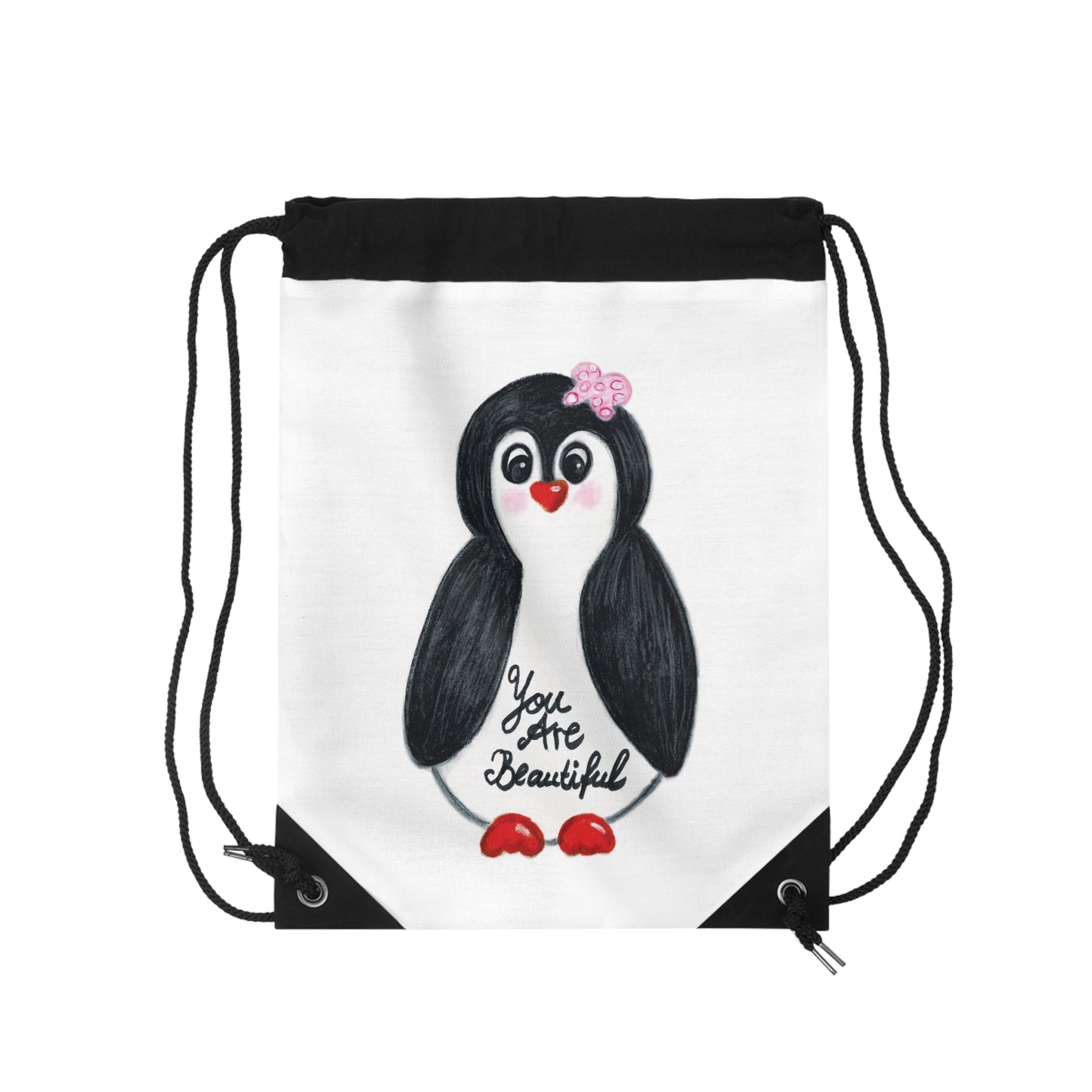 Little penguin beautiful - Drawstring Bag