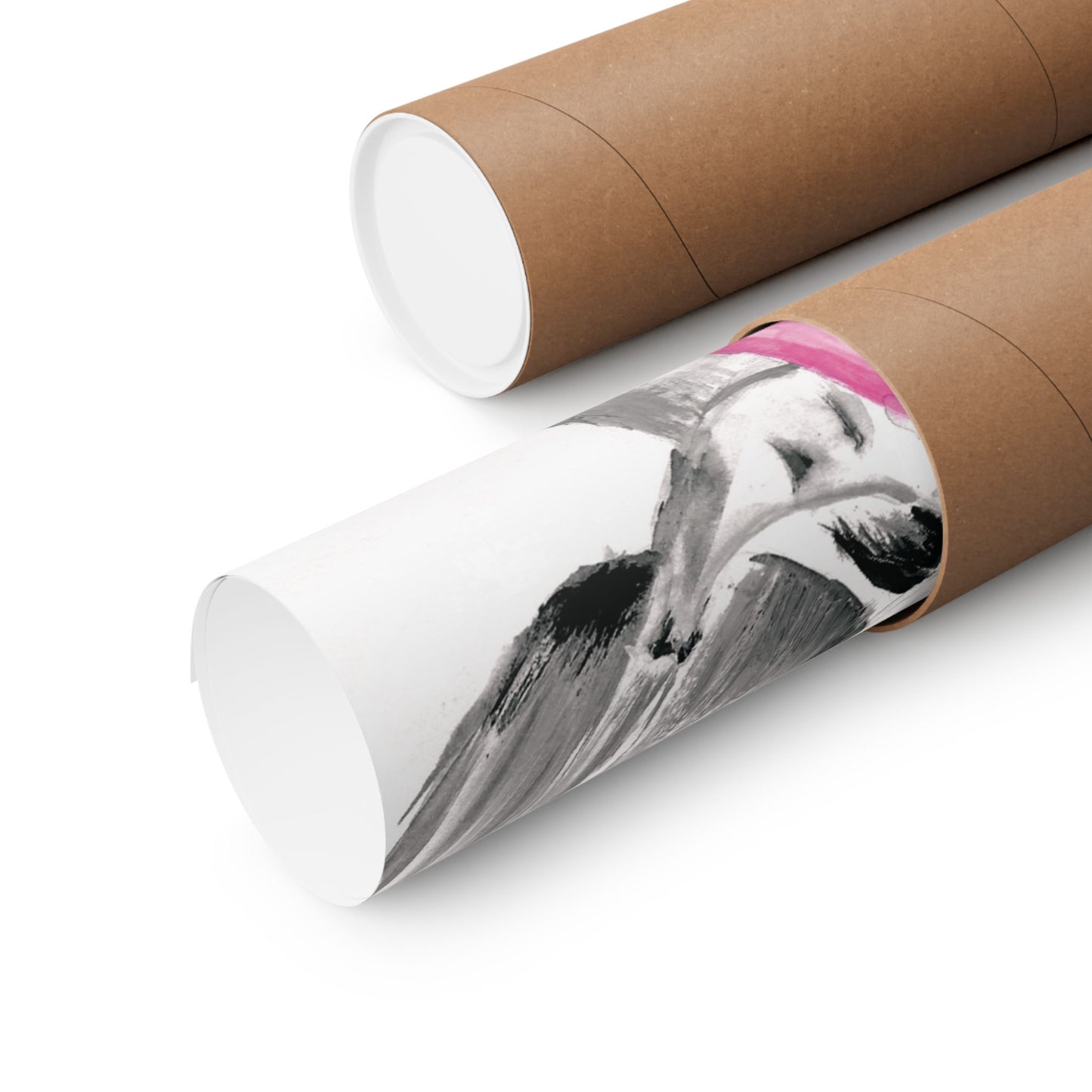 Little Elephant with pink bubblegum without AI - Matte Vertical Posters