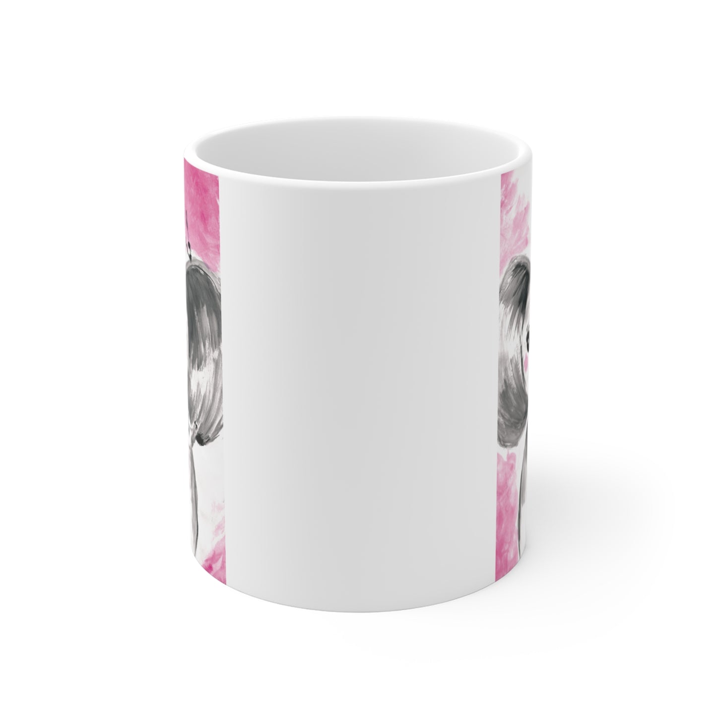 Little Elephant with pink bubblegum without AI - Mug 11oz
