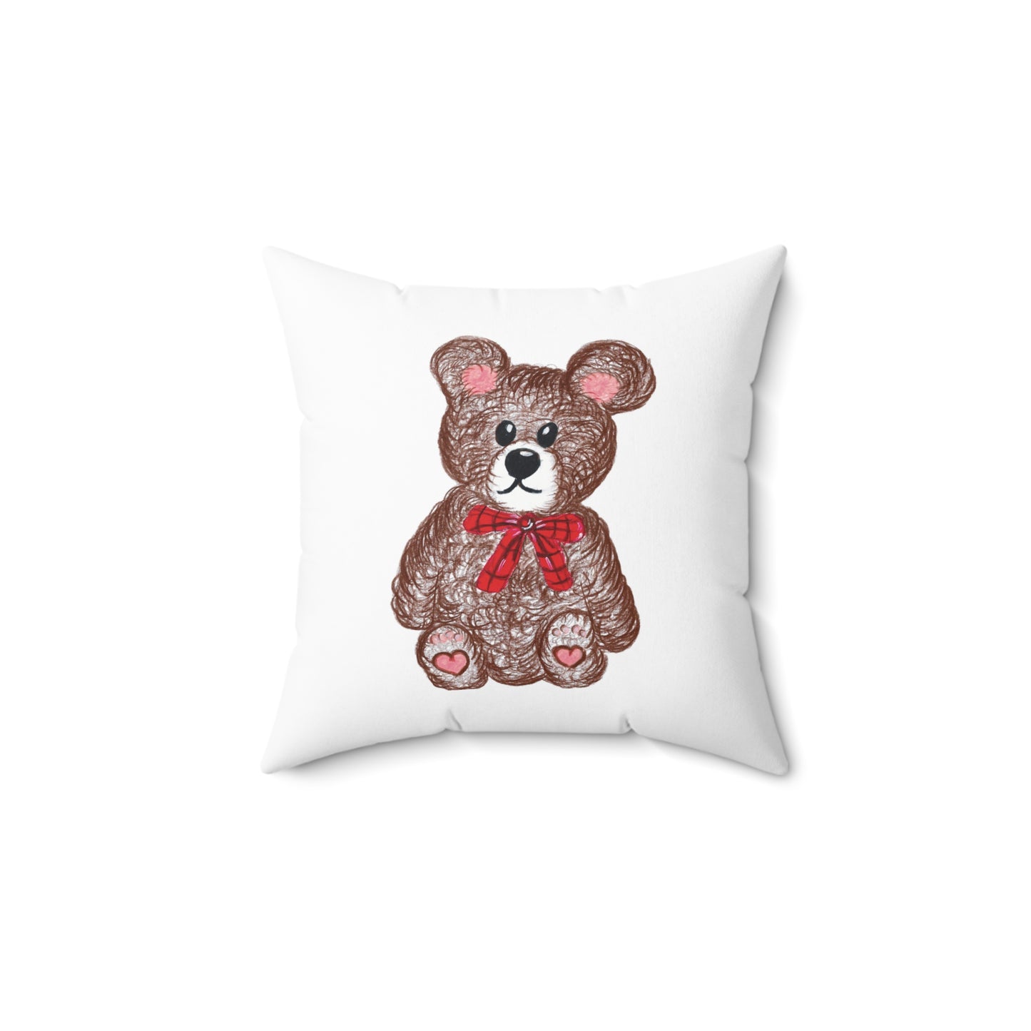 Teddy without AI - Spun Polyester Square Pillow