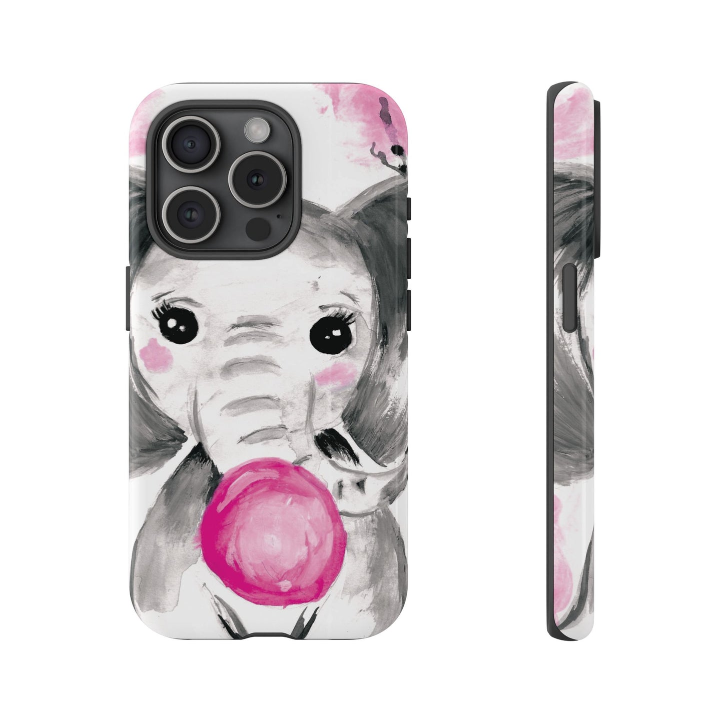 Little Elephant with punk bubblegum without AI - Tough Cases