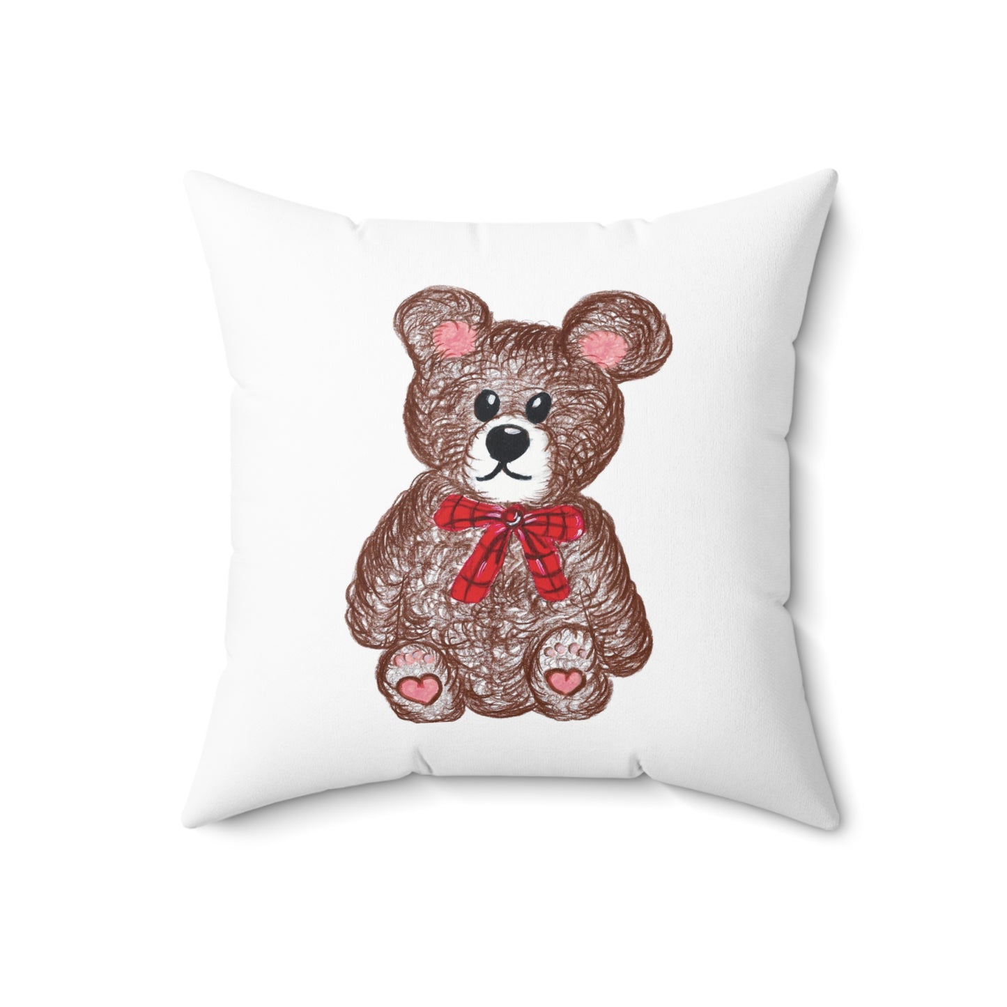 Teddy without AI - Spun Polyester Square Pillow