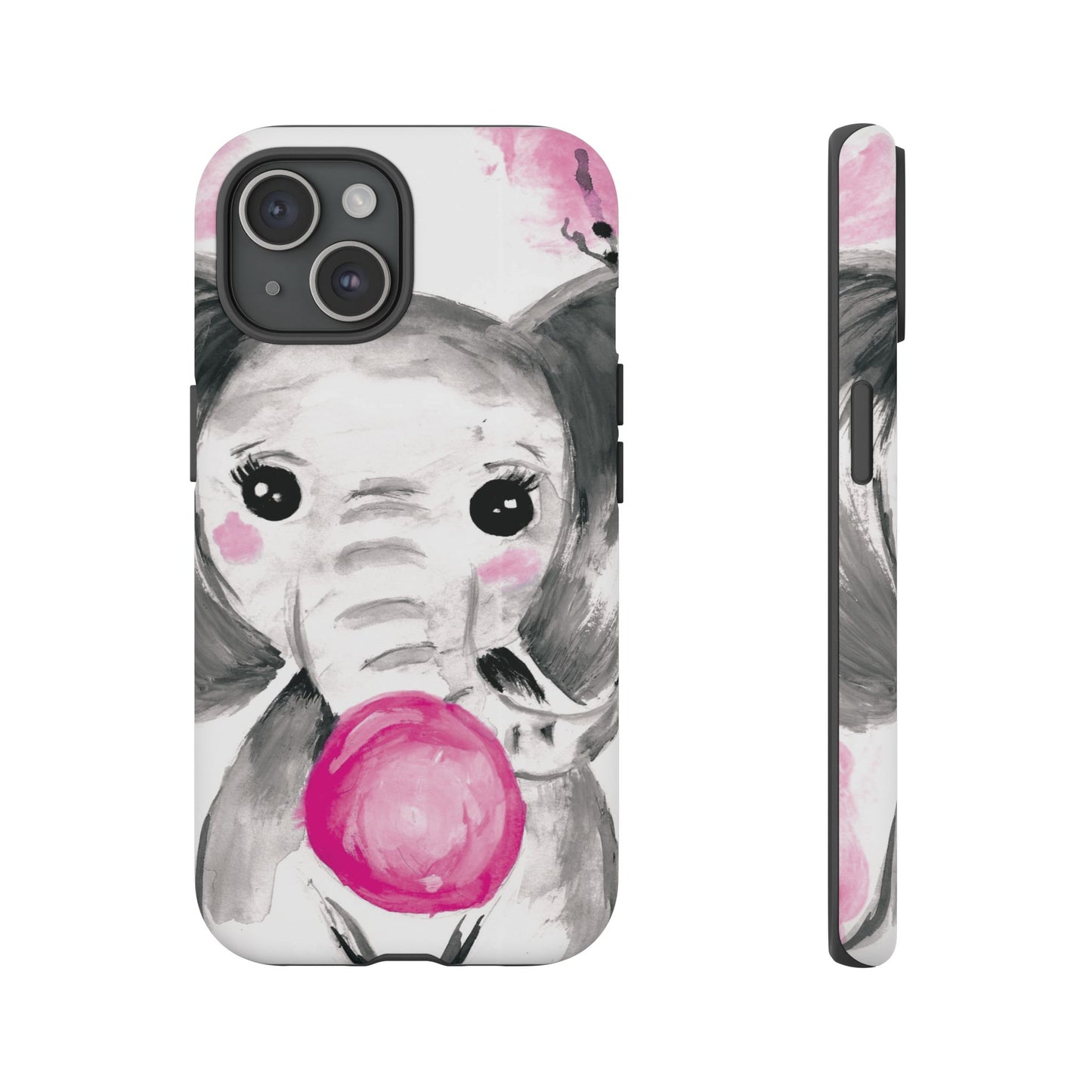 Little Elephant with punk bubblegum without AI - Tough Cases