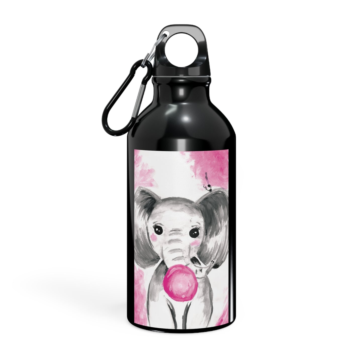 Little Elephant with pink bubblegum without AI - Oregon Sport Bottle