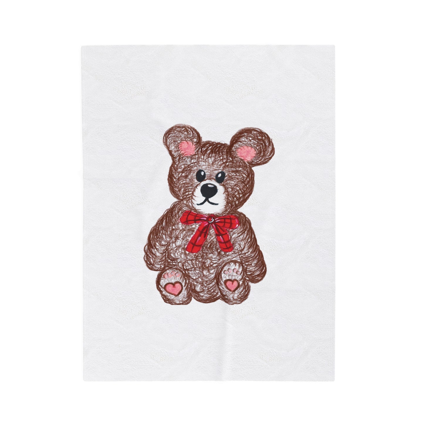 Teddy without AI - Velveteen Plush Blanket