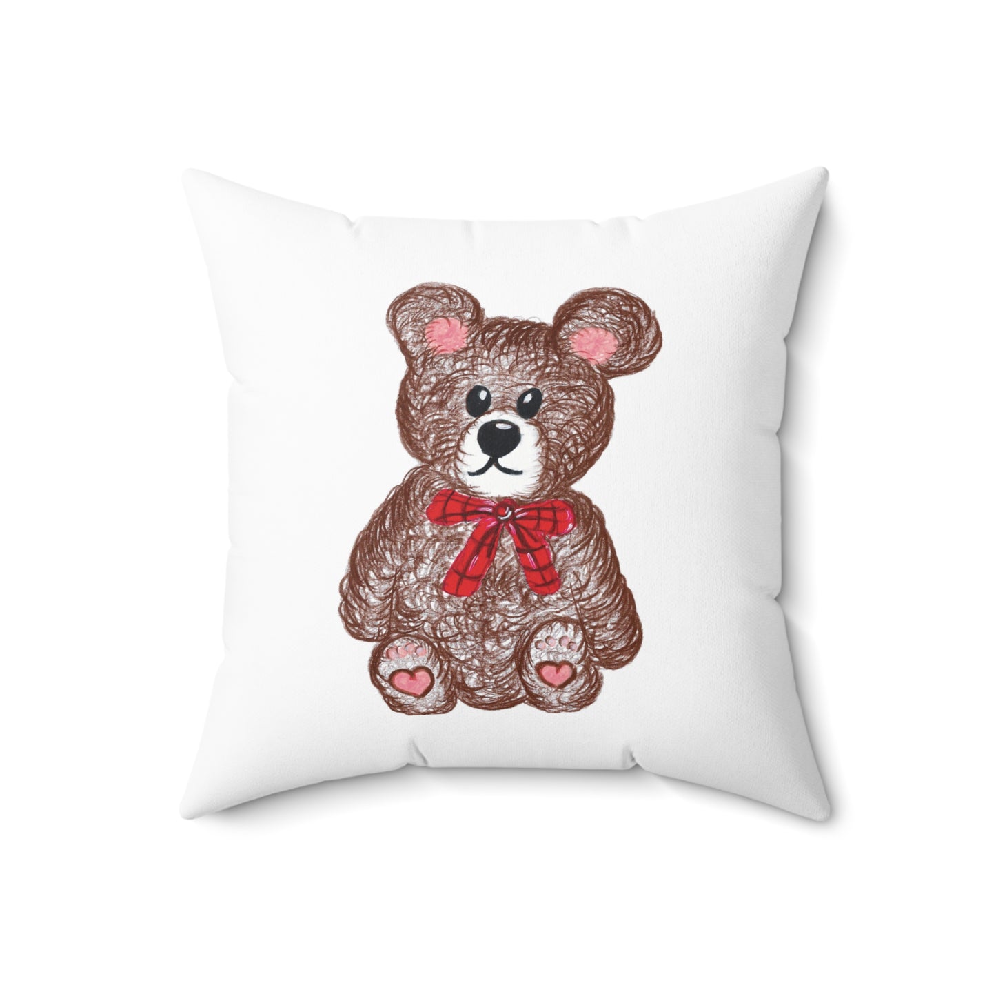 Teddy without AI - Spun Polyester Square Pillow