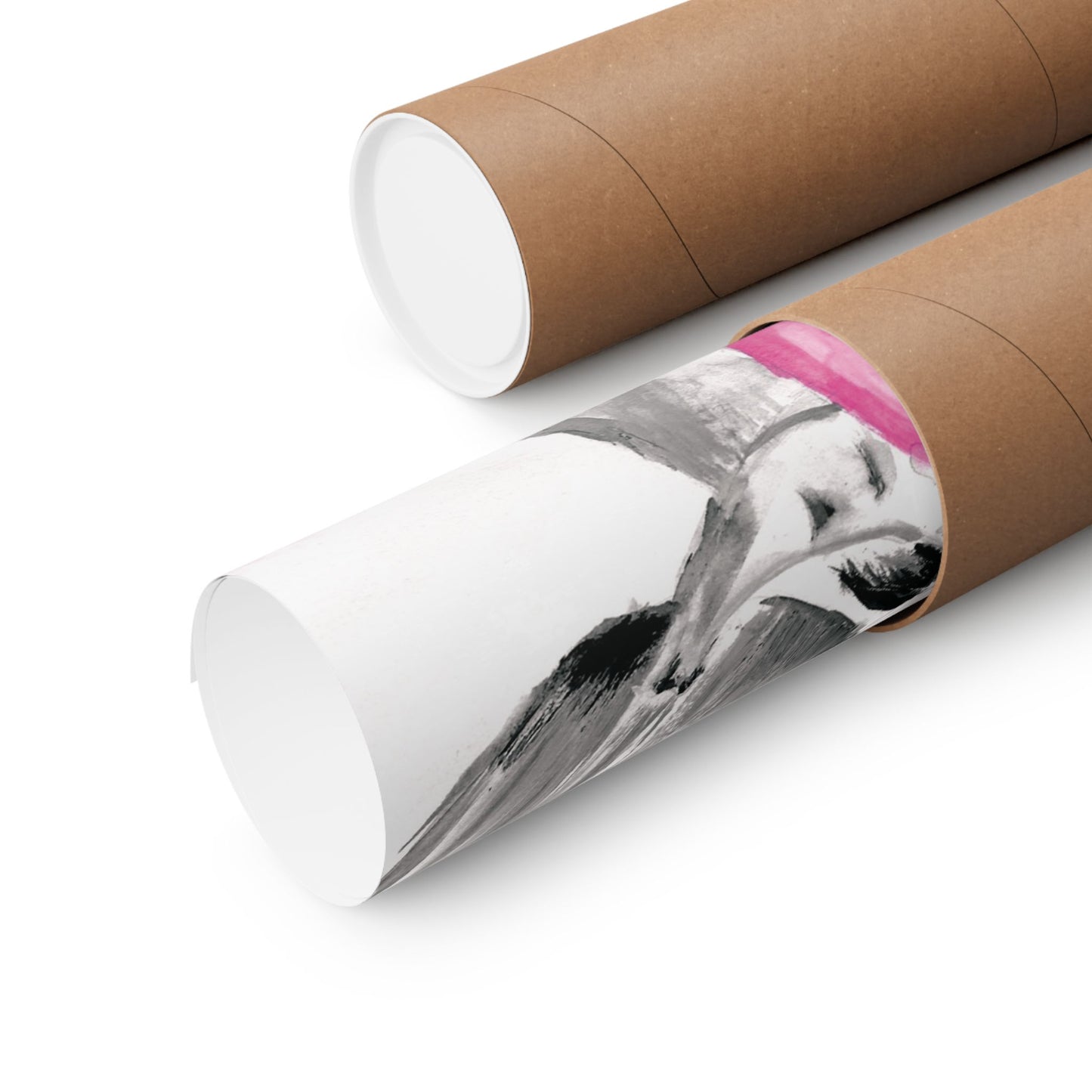 Little Elephant with pink bubblegum without AI - Matte Vertical Posters