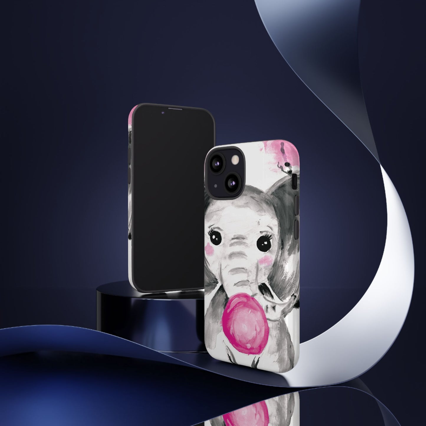 Little Elephant with punk bubblegum without AI - Tough Cases