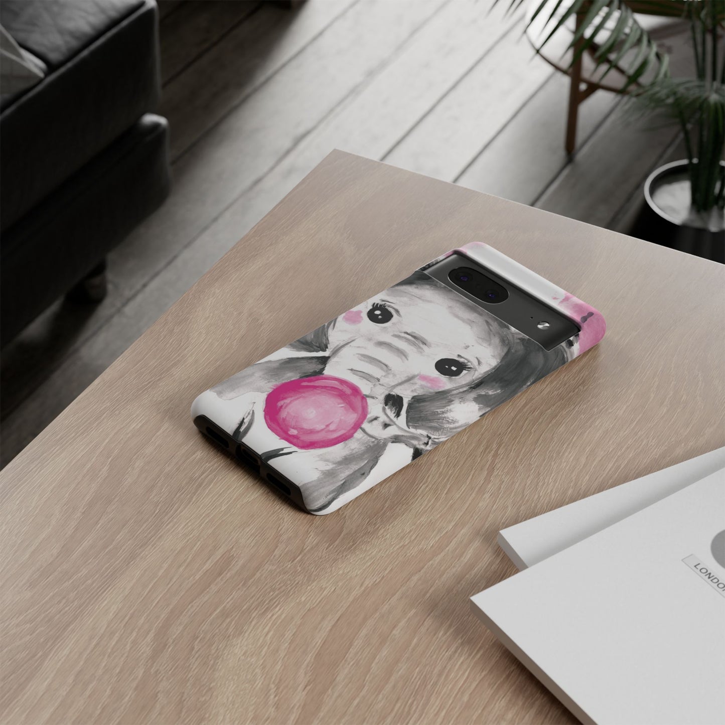 Little Elephant with punk bubblegum without AI - Tough Cases