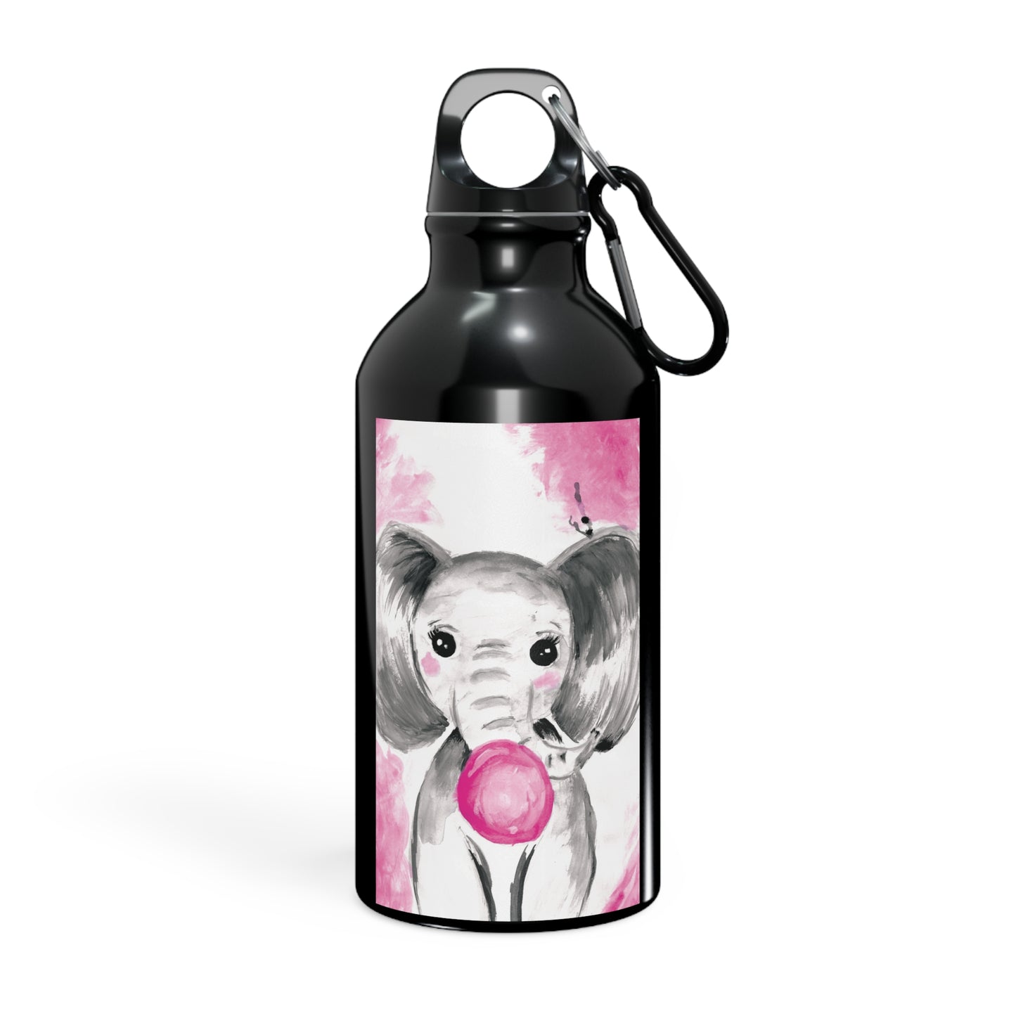 Little Elephant with pink bubblegum without AI - Oregon Sport Bottle