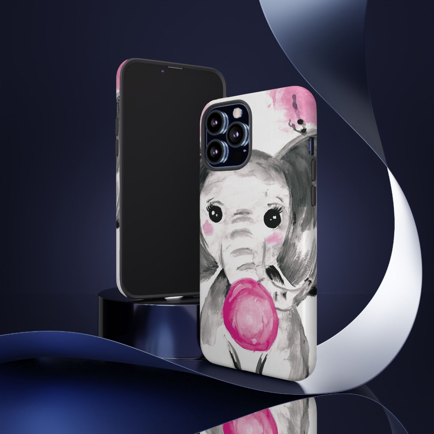 Little Elephant with punk bubblegum without AI - Tough Cases