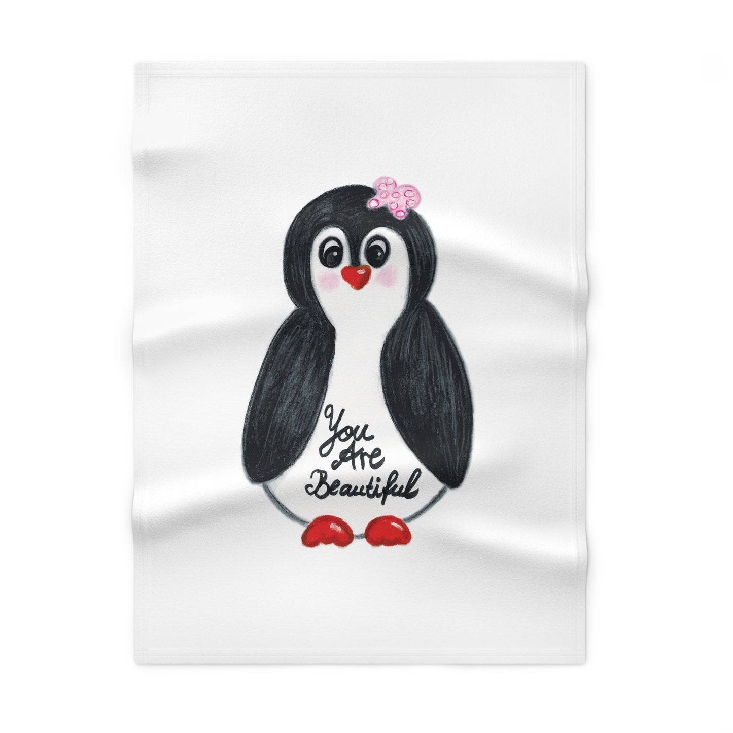 Little penguin beautiful - Soft Fleece Baby Blanket
