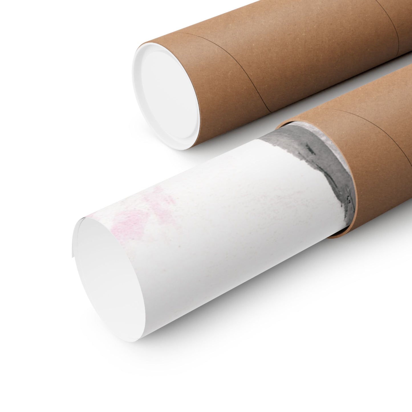 Little Elephant with pink bubblegum without AI - Matte Vertical Posters