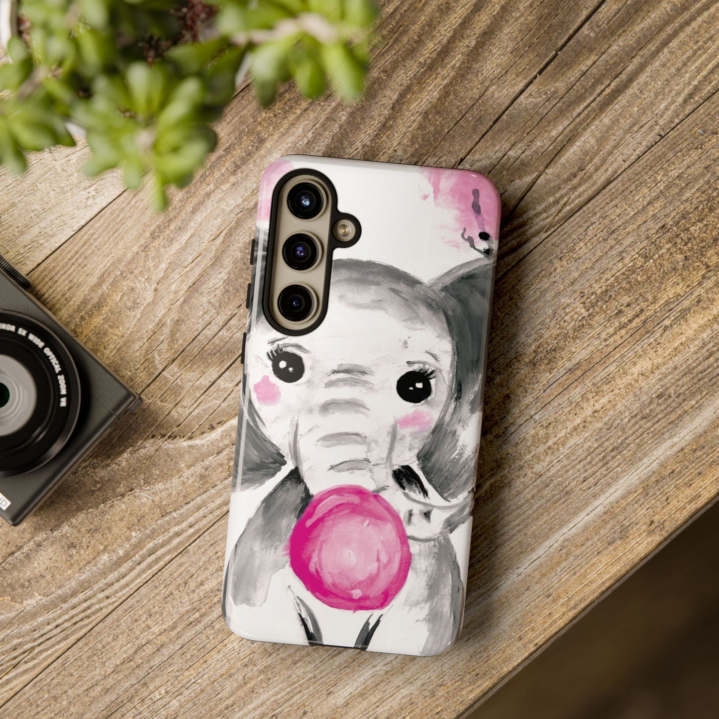 Little Elephant with punk bubblegum without AI - Tough Cases