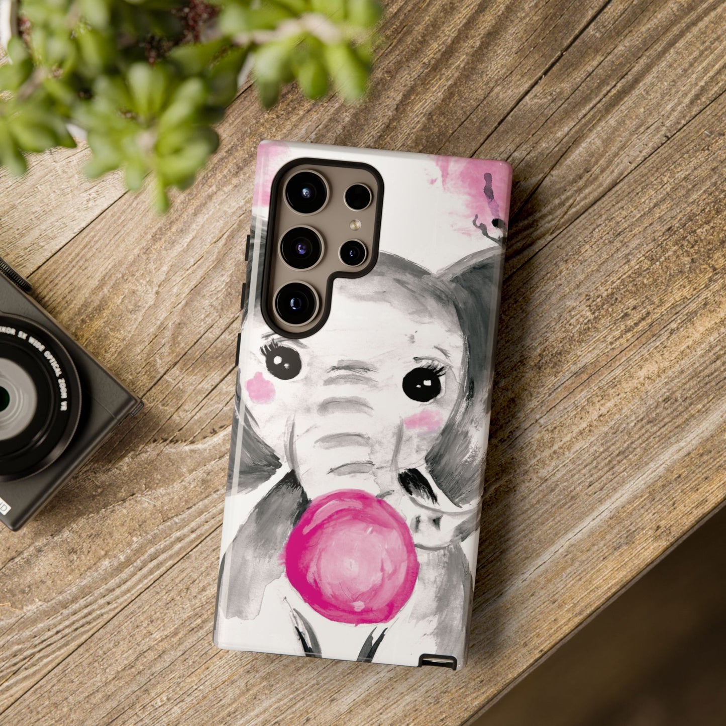 Little Elephant with punk bubblegum without AI - Tough Cases