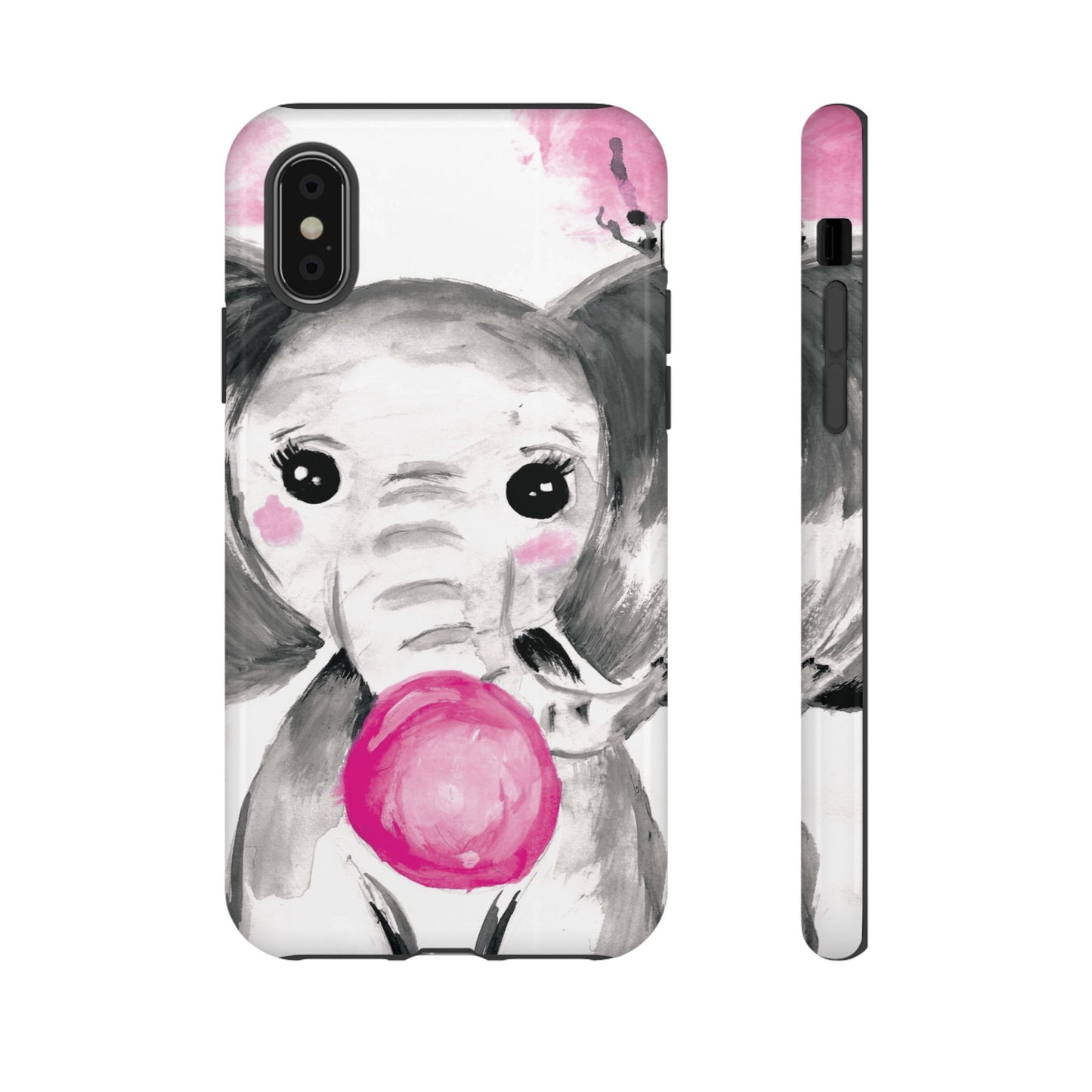 Little Elephant with punk bubblegum without AI - Tough Cases