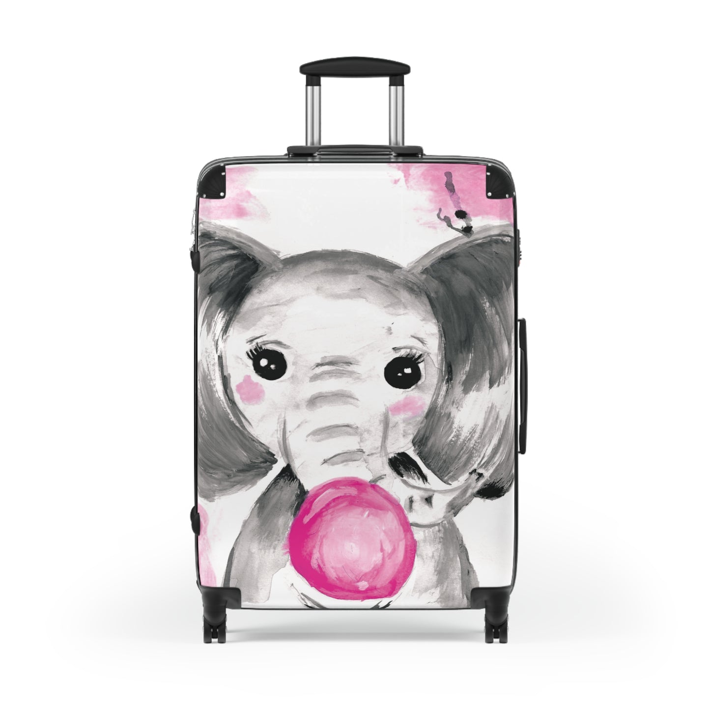 Little Elephant with pink bubblegum without AI - Suitcases