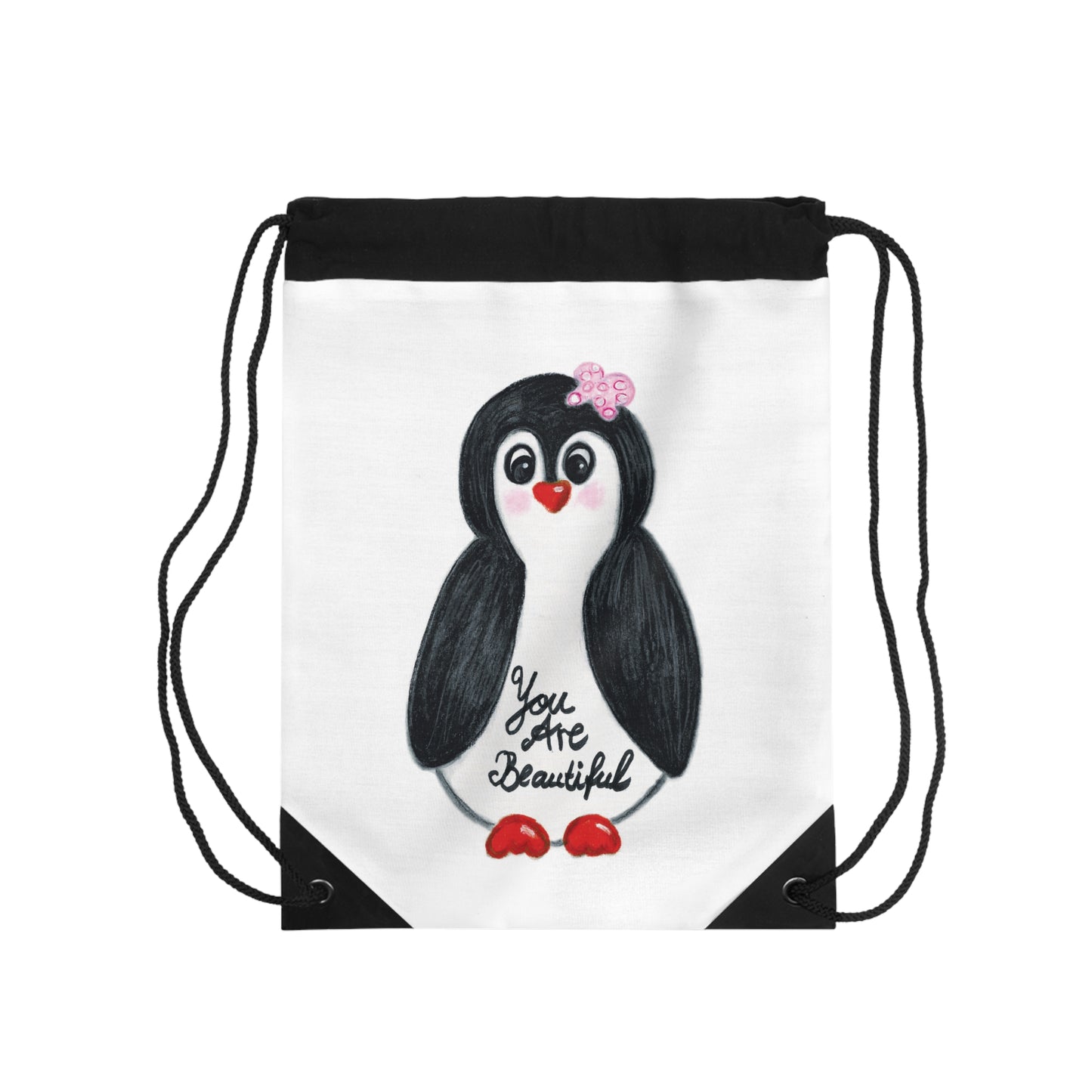 Little penguin beautiful - Drawstring Bag