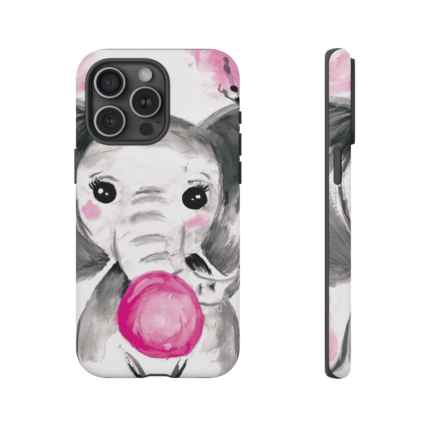 Little Elephant with punk bubblegum without AI - Tough Cases