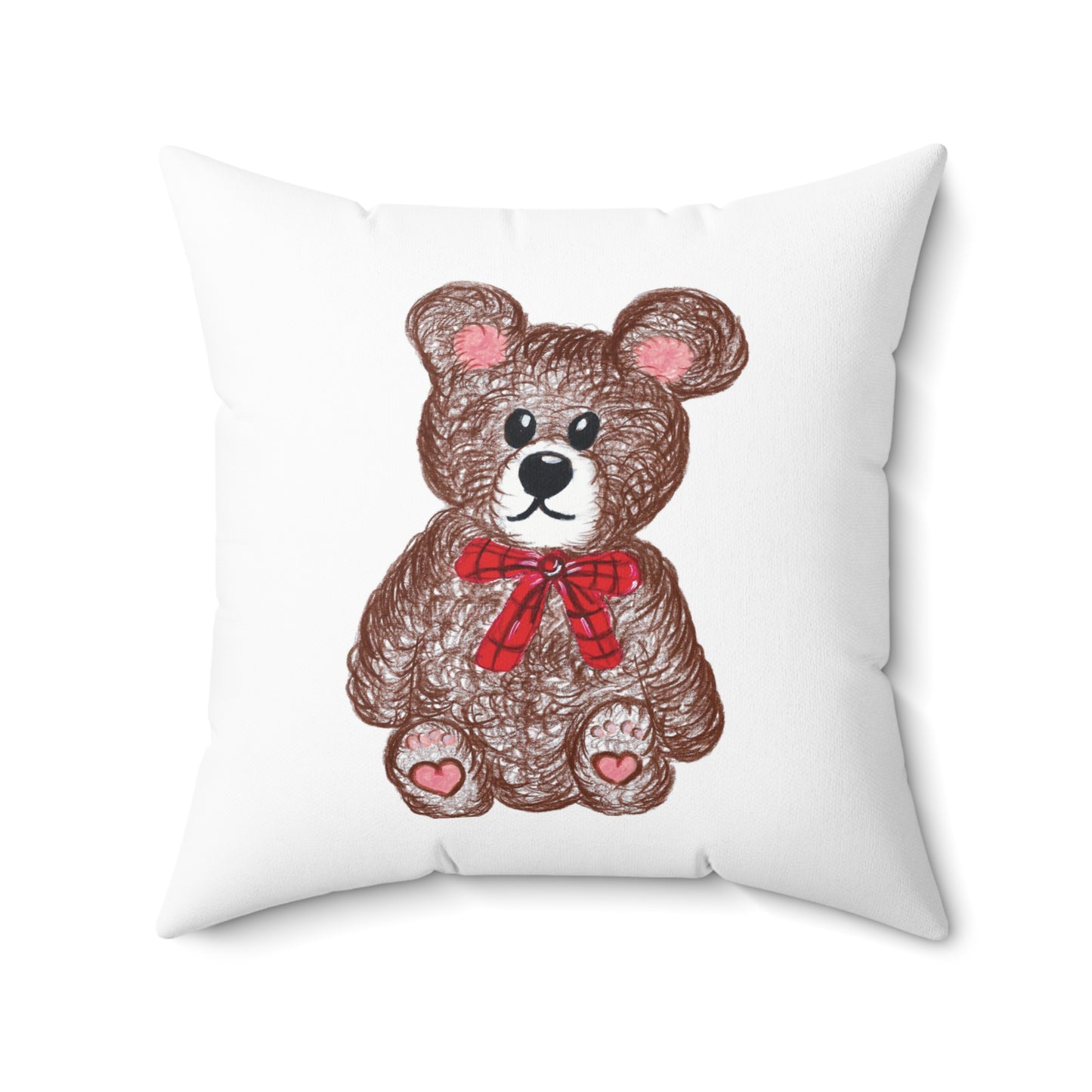 Teddy without AI - Spun Polyester Square Pillow