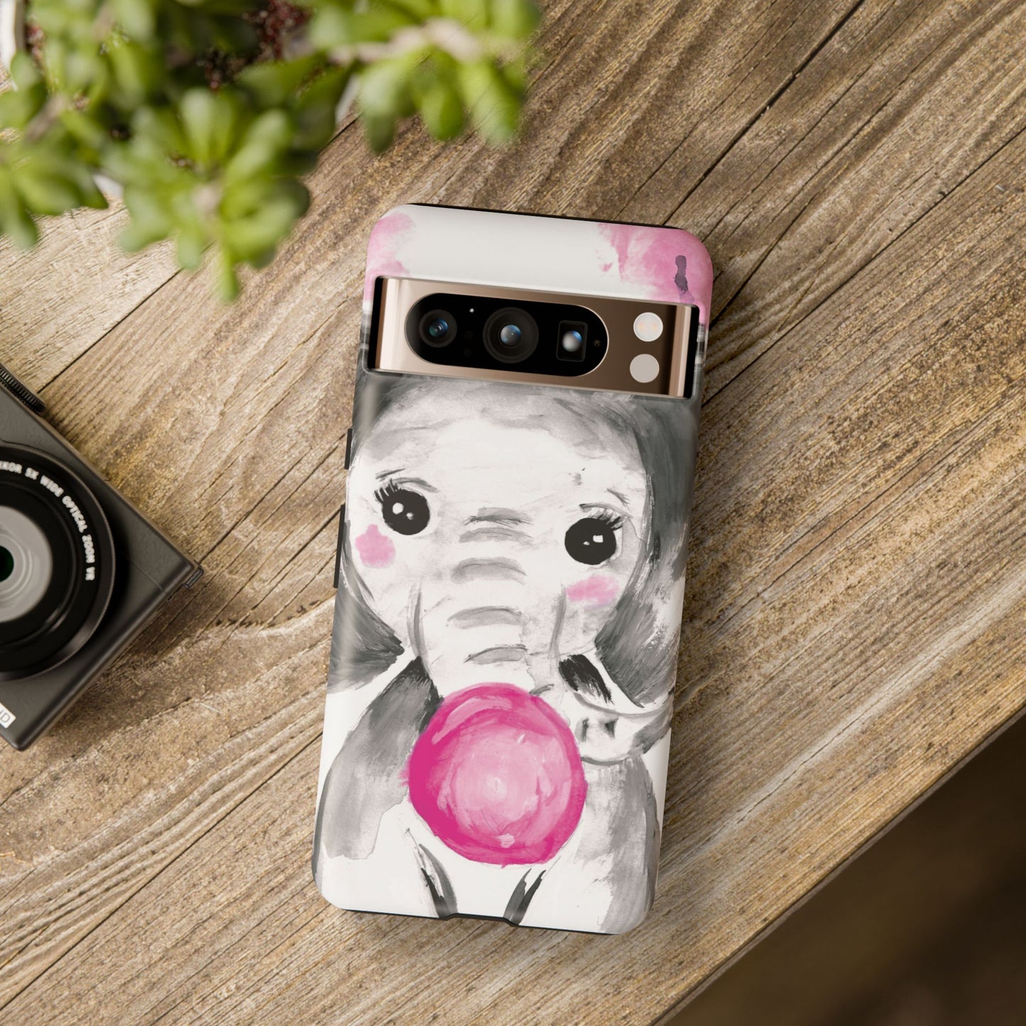 Little Elephant with punk bubblegum without AI - Tough Cases