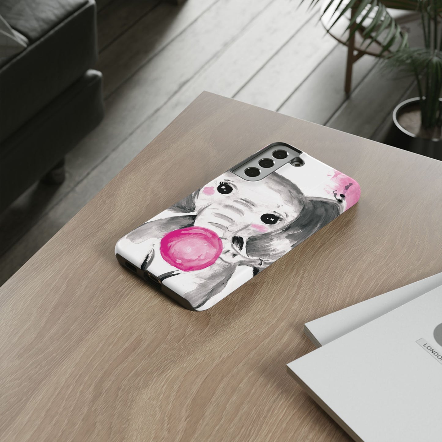 Little Elephant with punk bubblegum without AI - Tough Cases