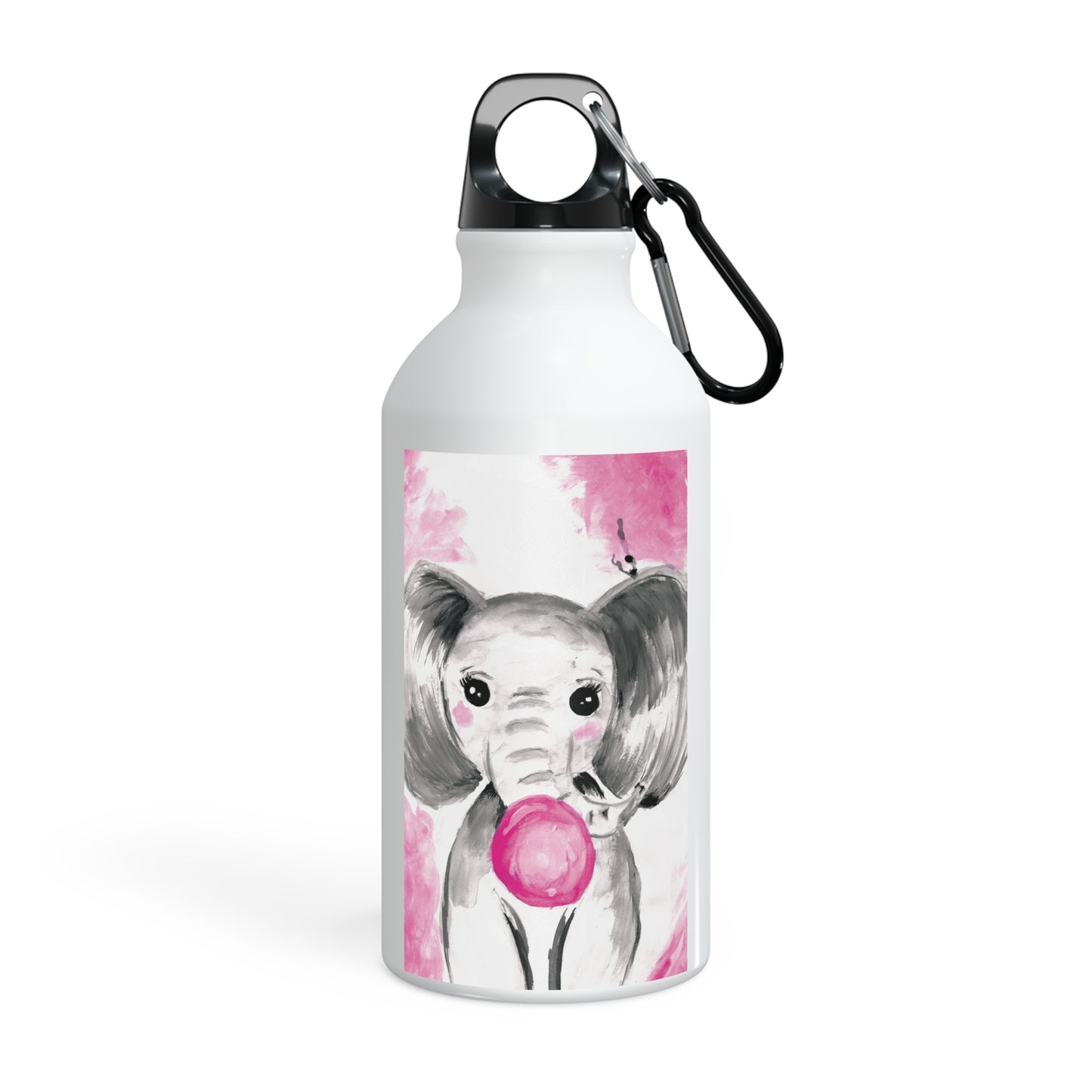 Little Elephant with pink bubblegum without AI - Oregon Sport Bottle