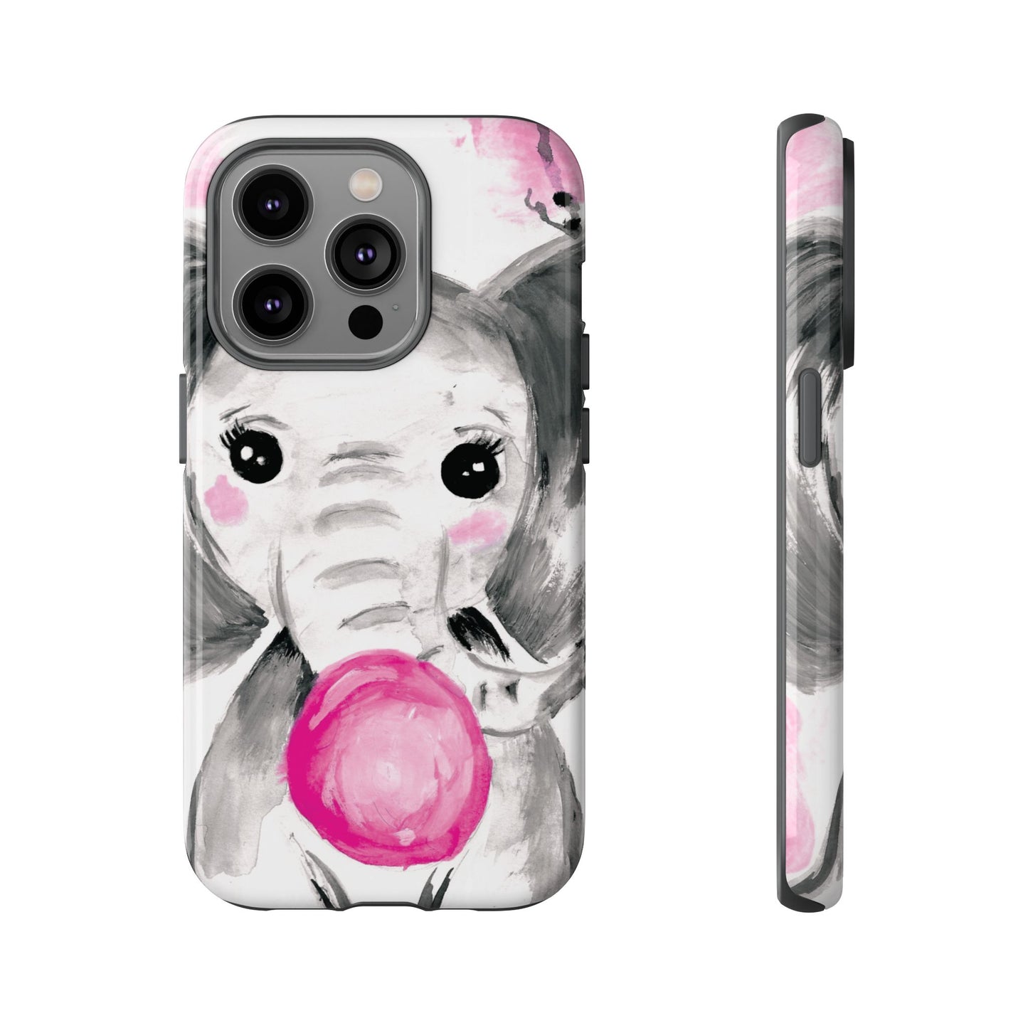 Little Elephant with punk bubblegum without AI - Tough Cases