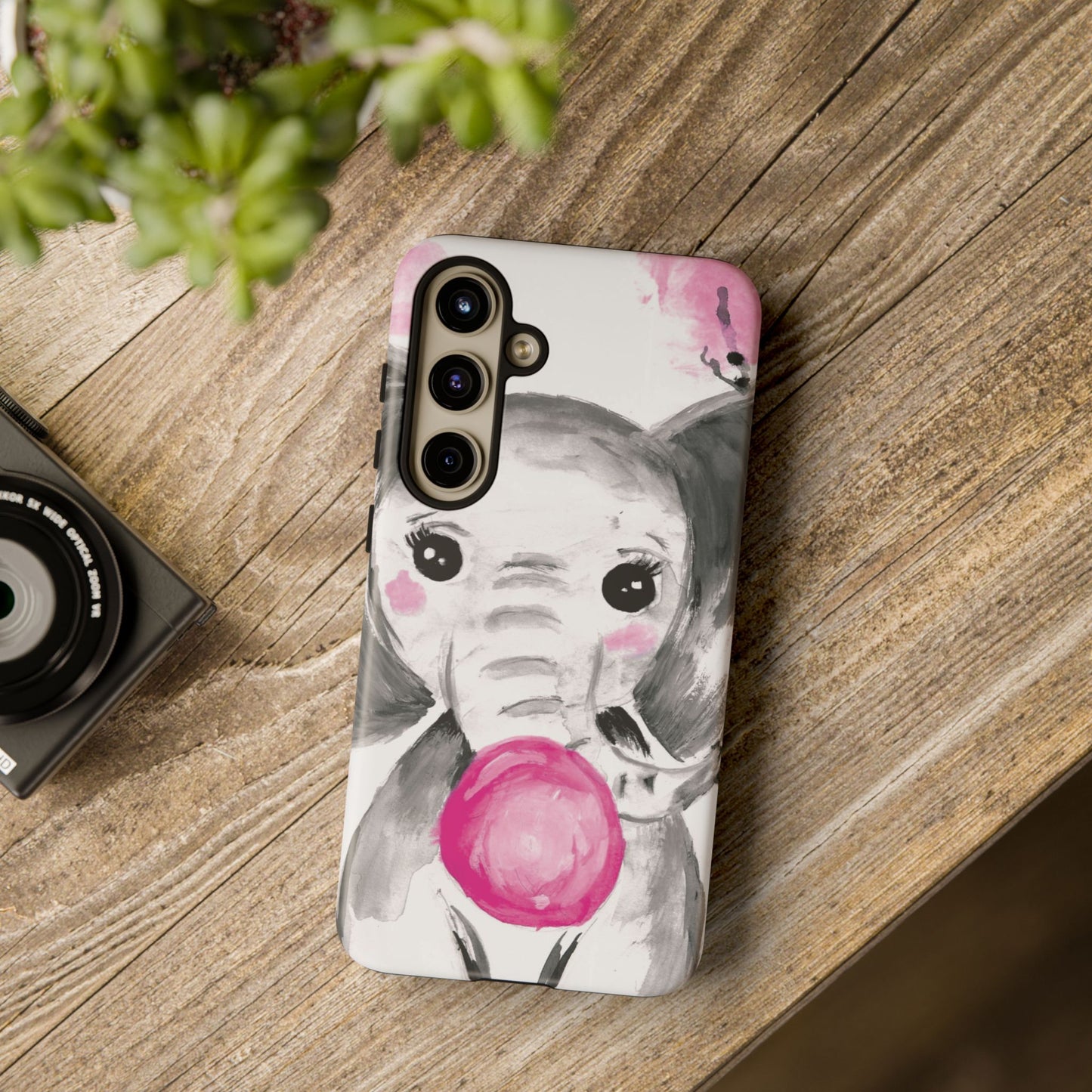 Little Elephant with punk bubblegum without AI - Tough Cases