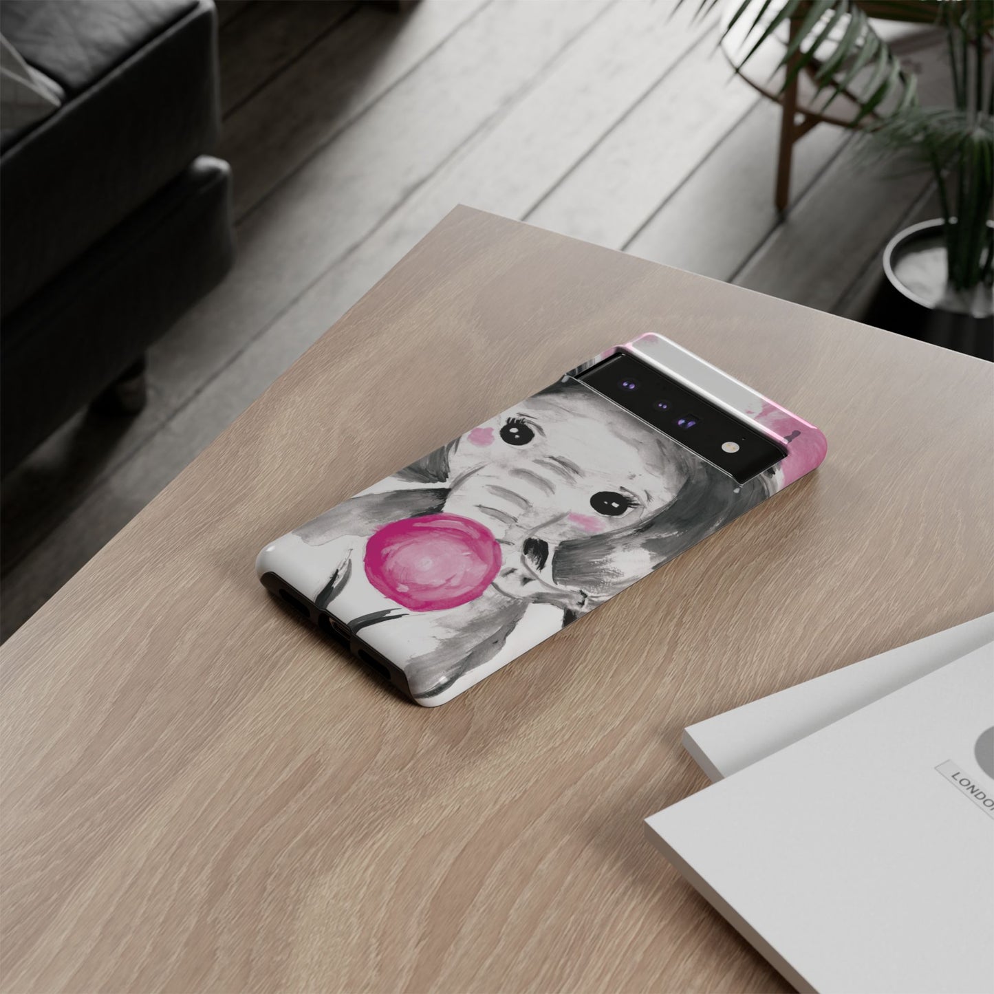 Little Elephant with punk bubblegum without AI - Tough Cases