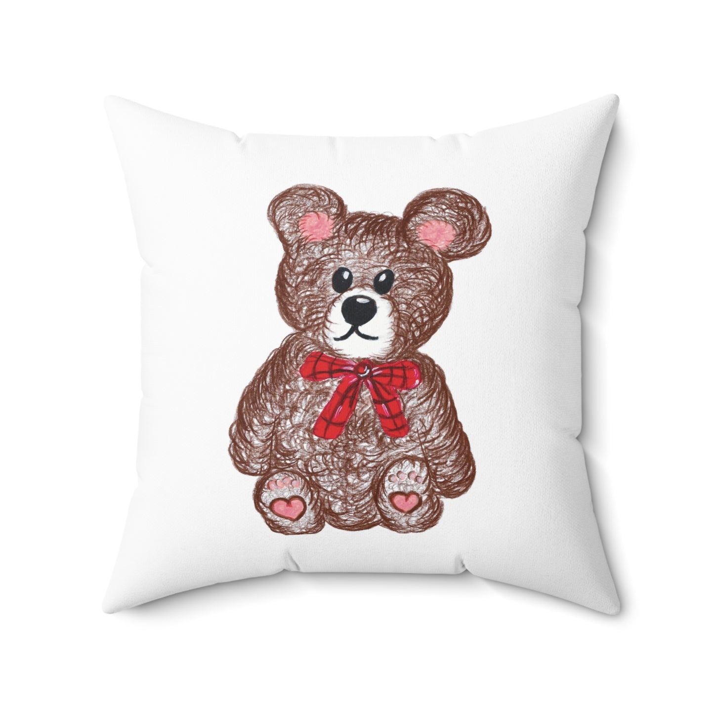 Teddy without AI - Spun Polyester Square Pillow