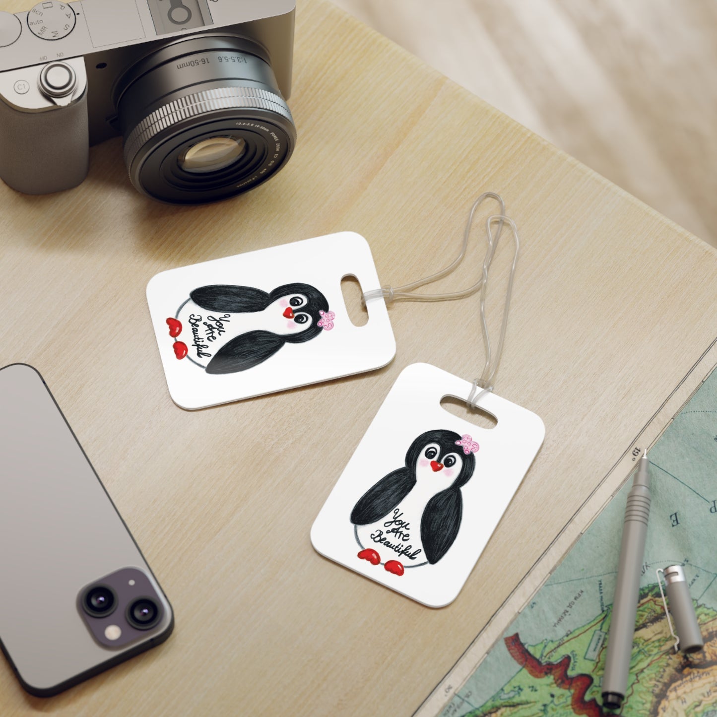 Little penguin beautiful - Luggage Tags