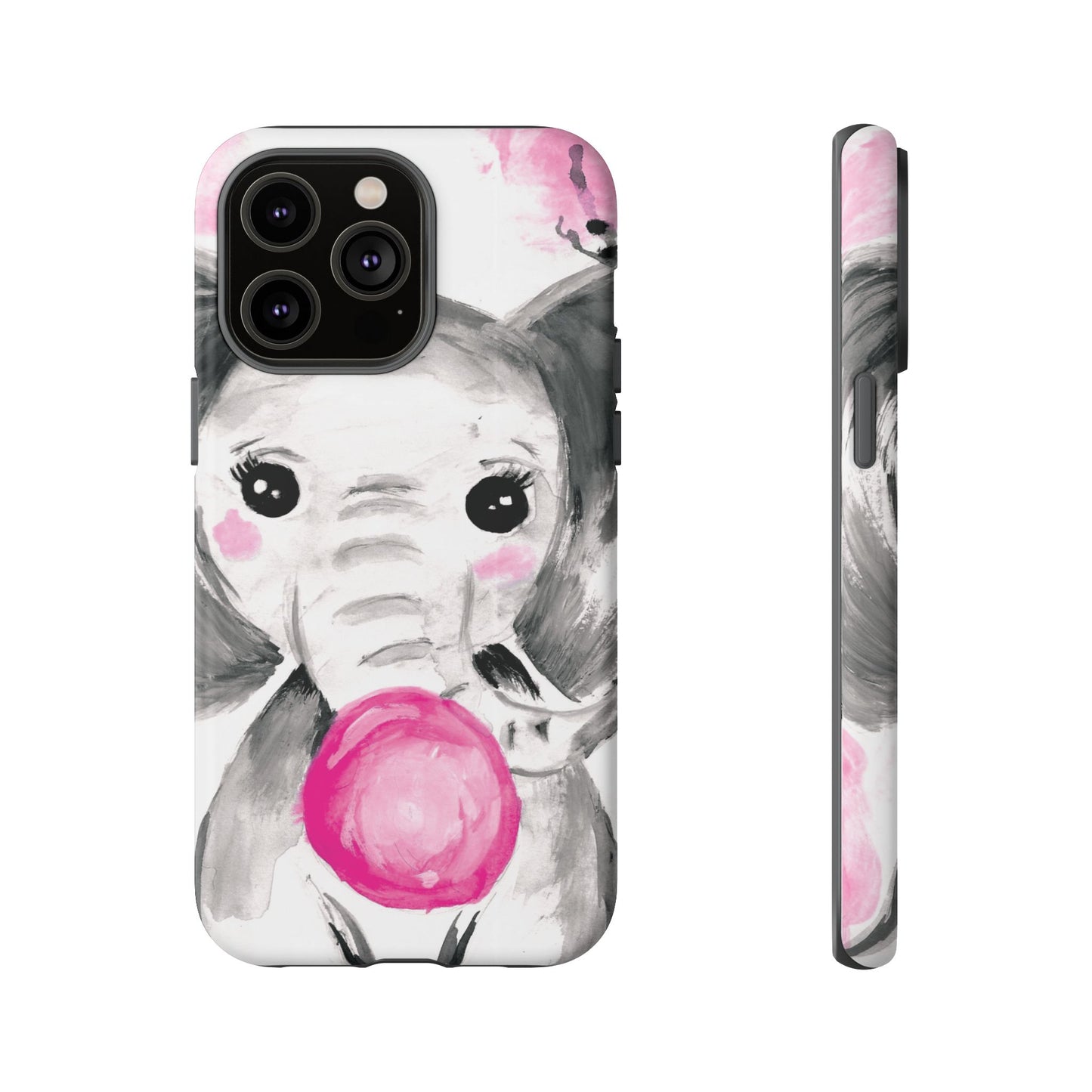 Little Elephant with punk bubblegum without AI - Tough Cases