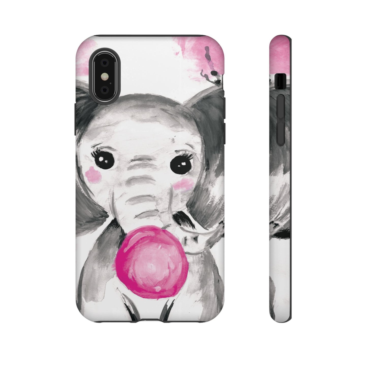 Little Elephant with punk bubblegum without AI - Tough Cases
