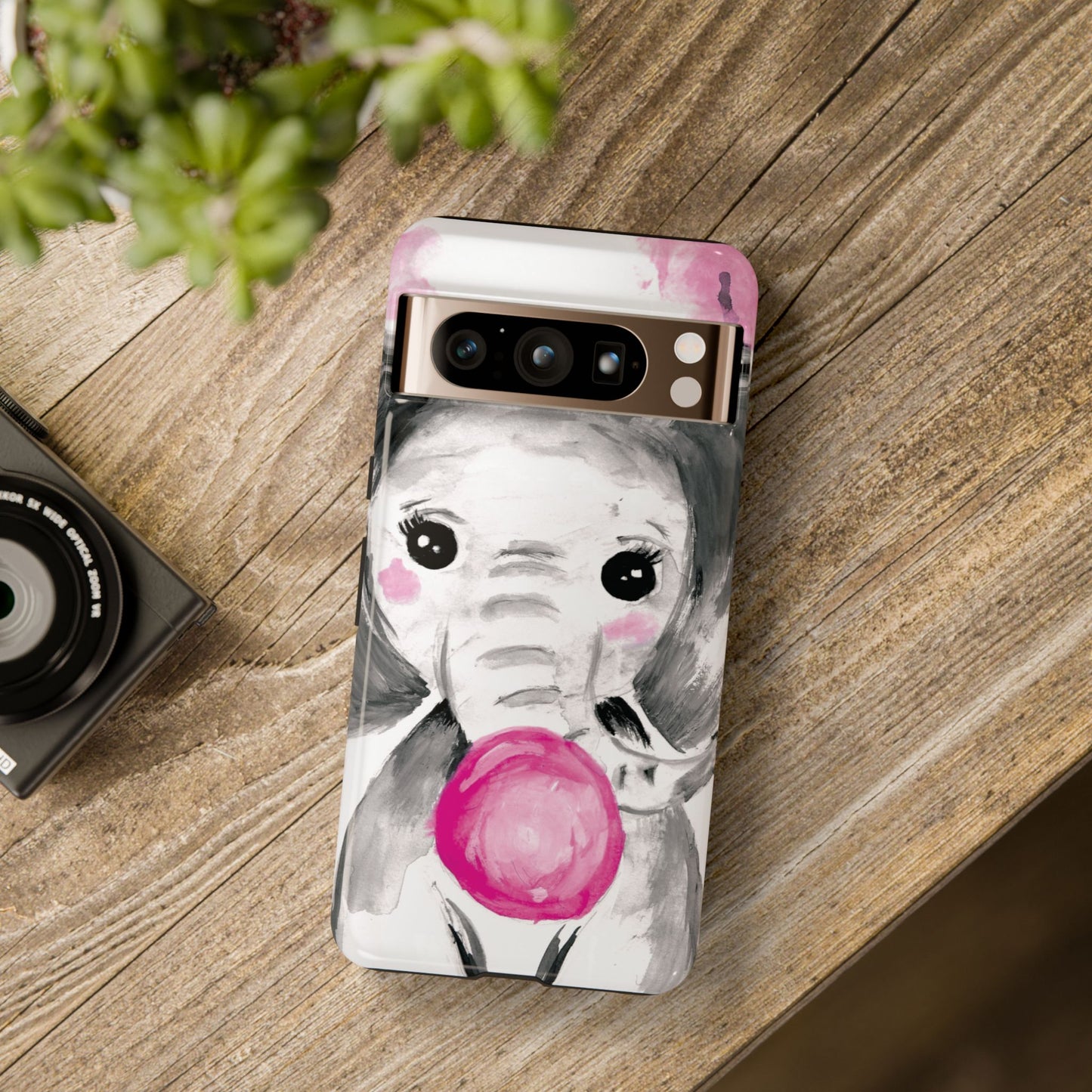 Little Elephant with punk bubblegum without AI - Tough Cases