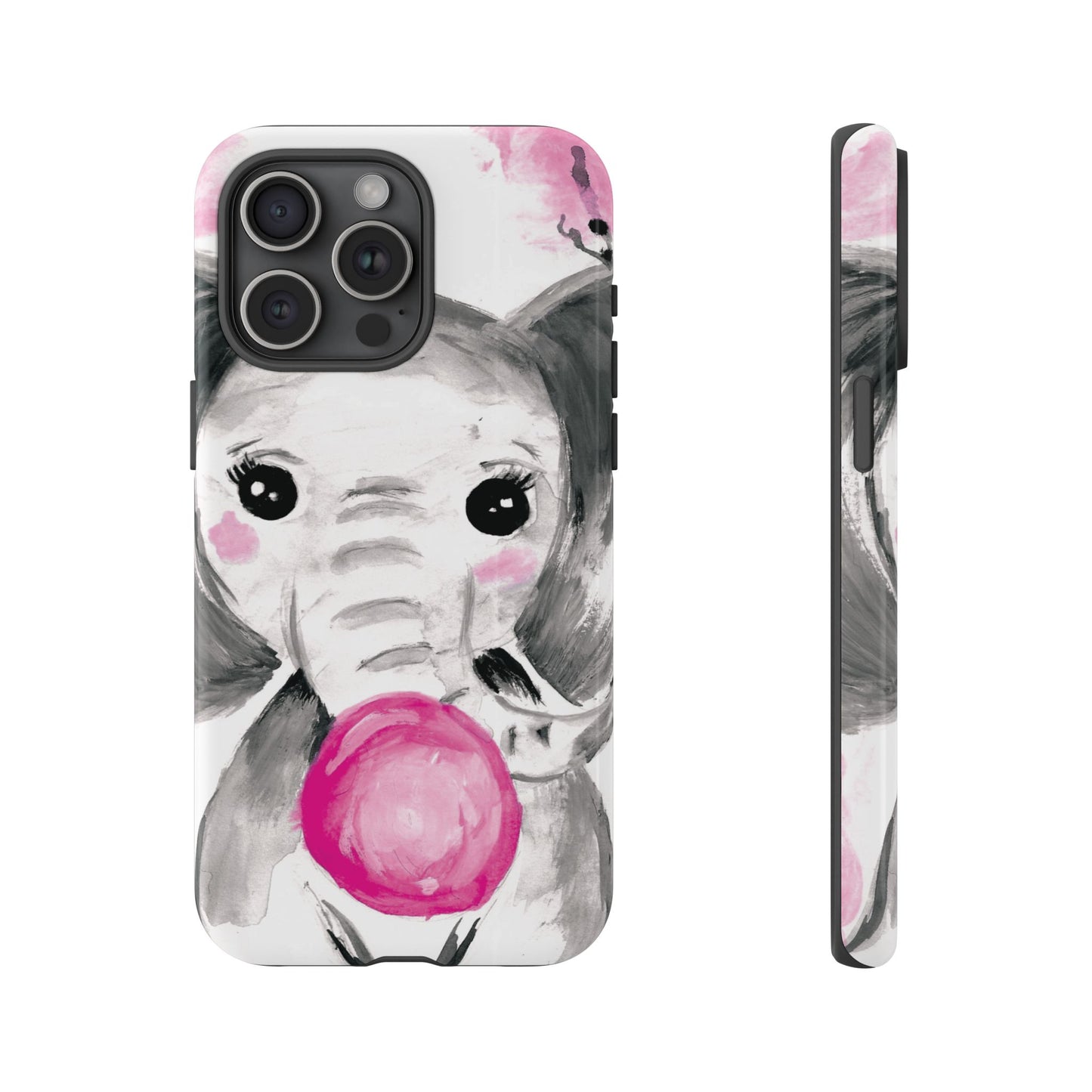 Little Elephant with punk bubblegum without AI - Tough Cases